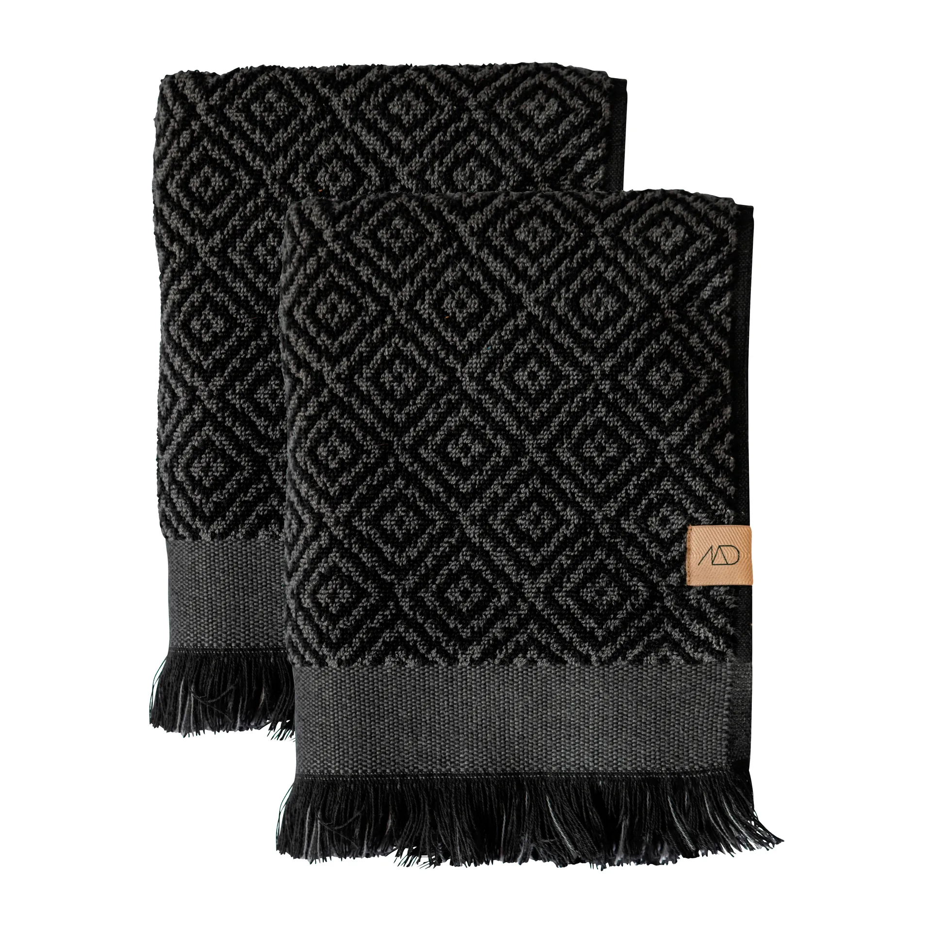 Mette Ditmer Serviette d'invité Morocco cm, lot de 2 Black-grey