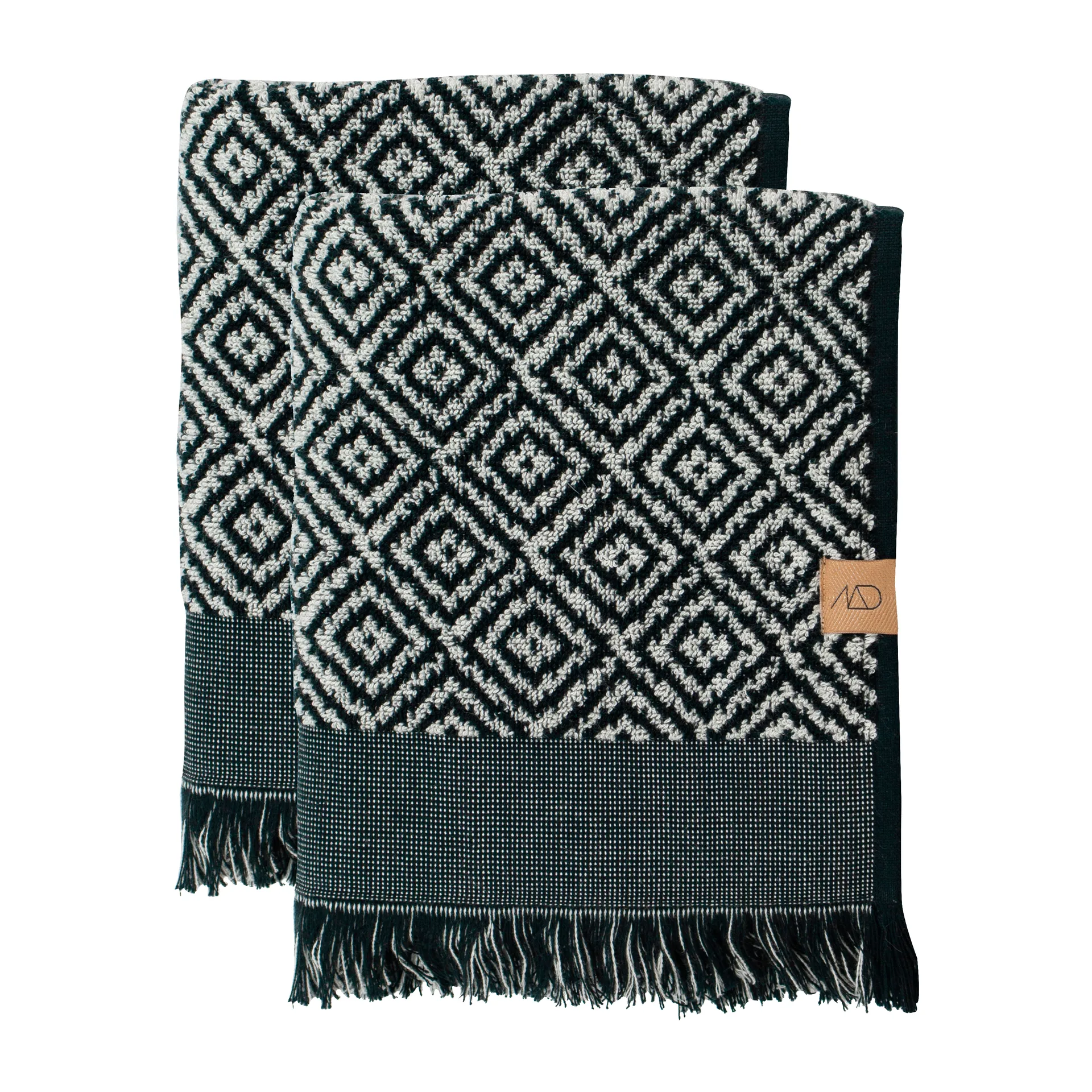 Mette Ditmer Serviette d'invité Morocco cm, lot de 2 Black-white