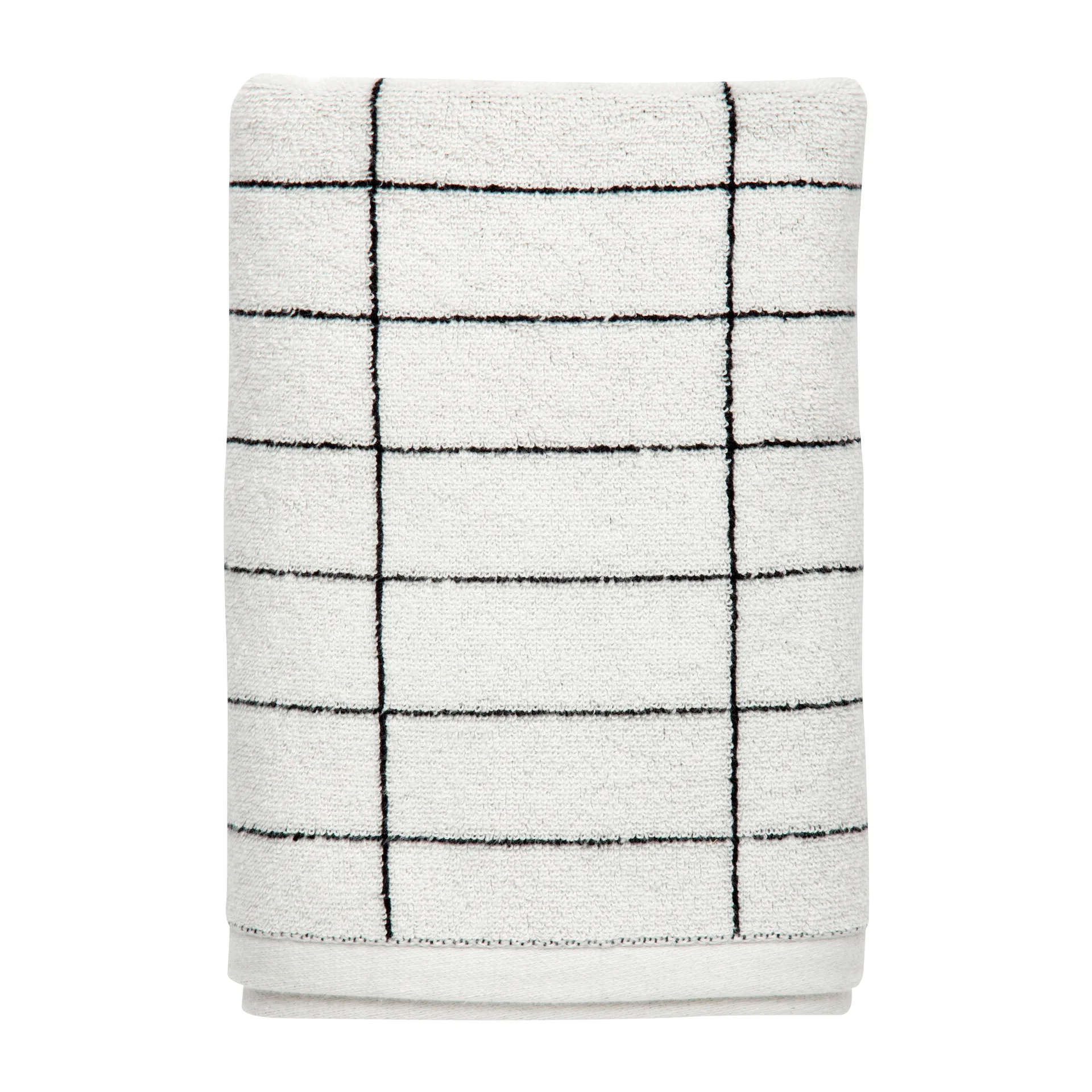 Mette Ditmer Serviette d'invité Tile Stone cm, lot de 2 Black-Off-white