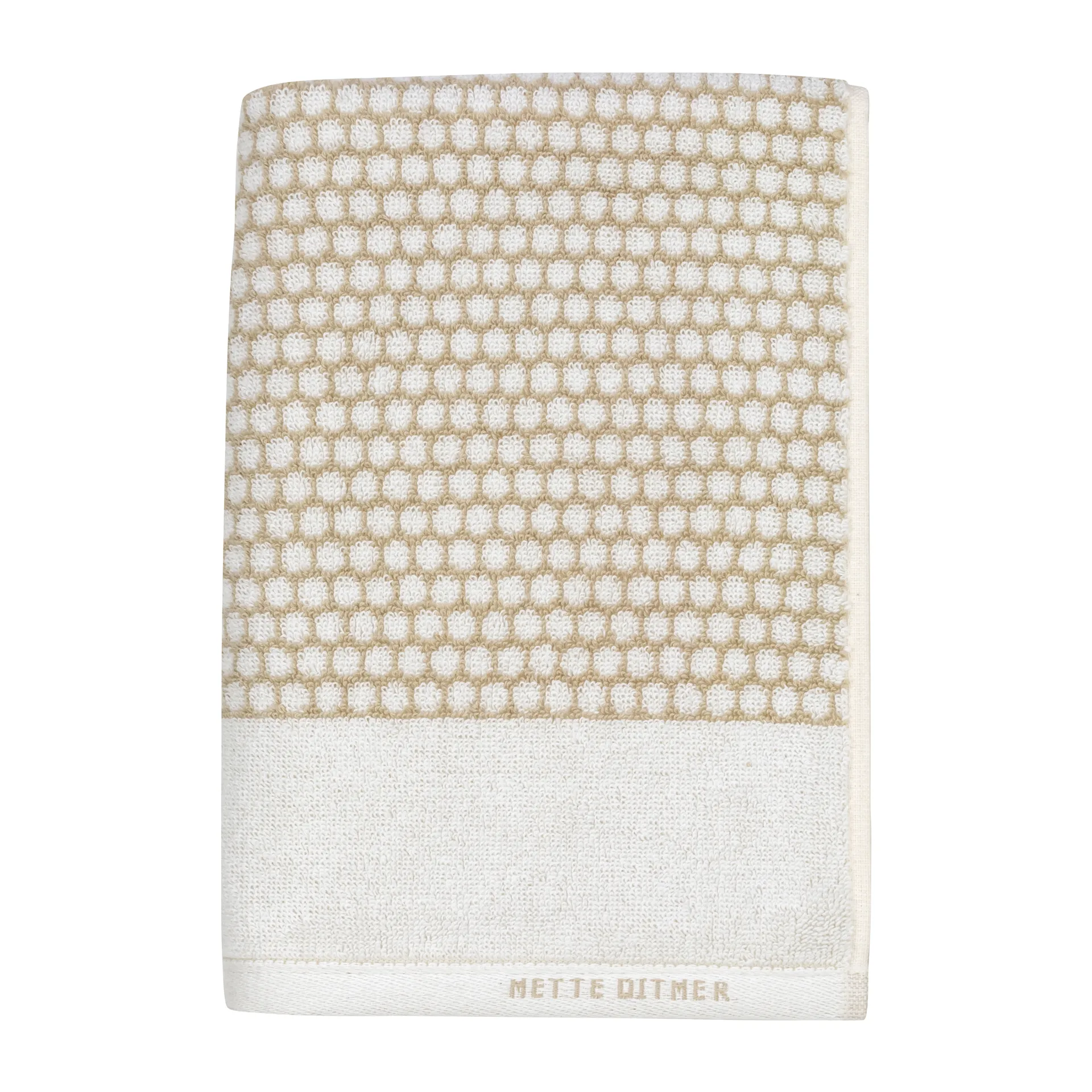 Mette Ditmer Serviette Grid cm Sable-blanc cassé