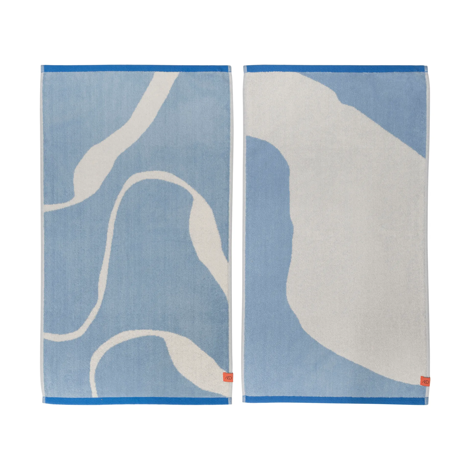 Mette Ditmer Serviette Nova Arte cm, lot de 2 Bleu clair-blanc cassé