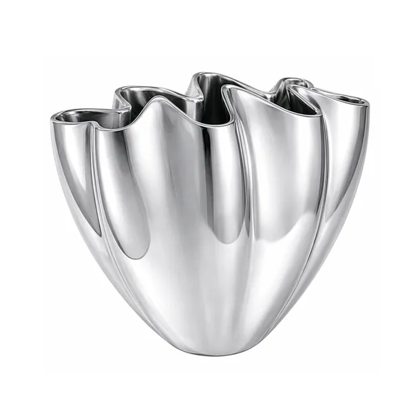 Shell vas, Large, 30 cm, Chrome