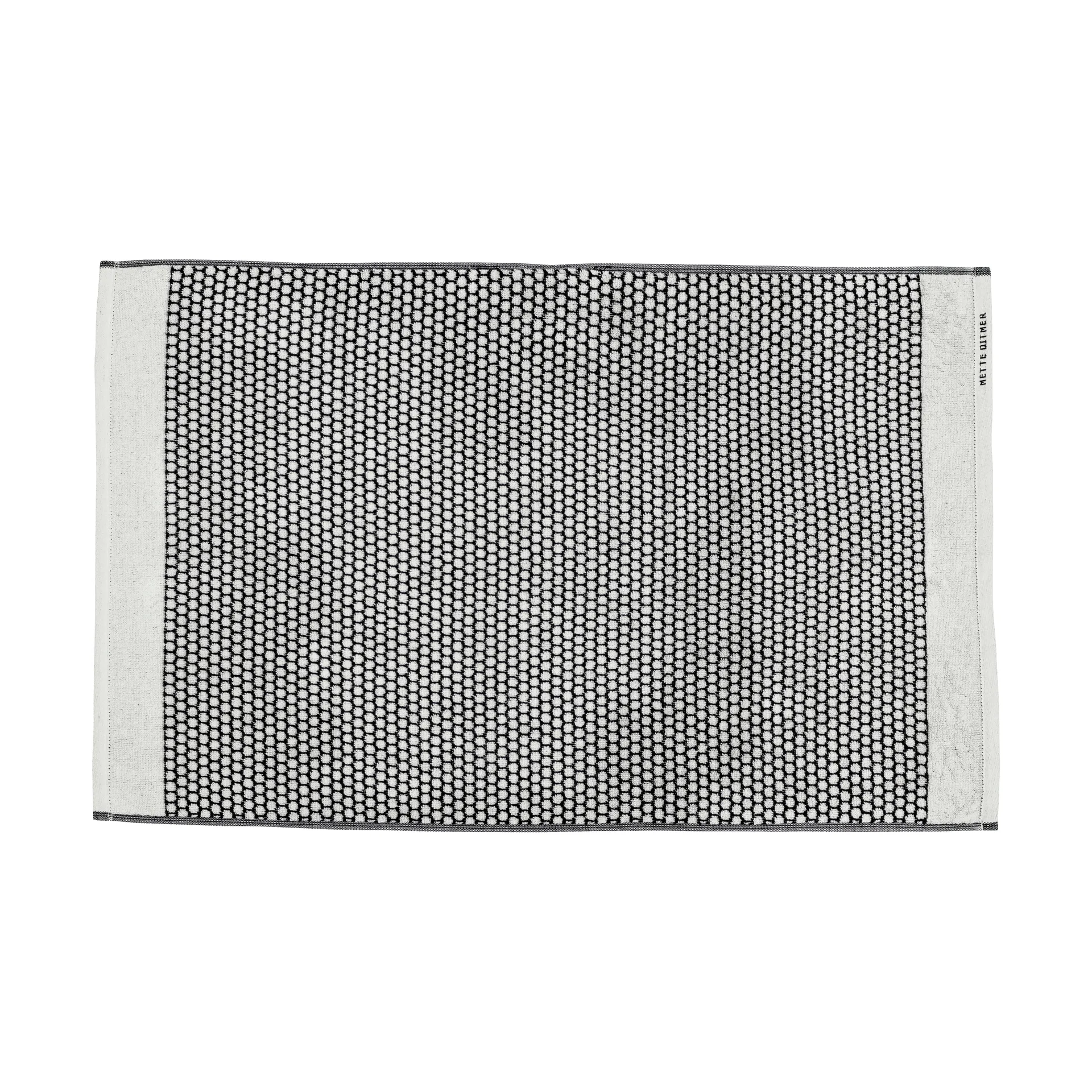 Mette Ditmer Tapis de bain Grid cm Noir-blanc cassé