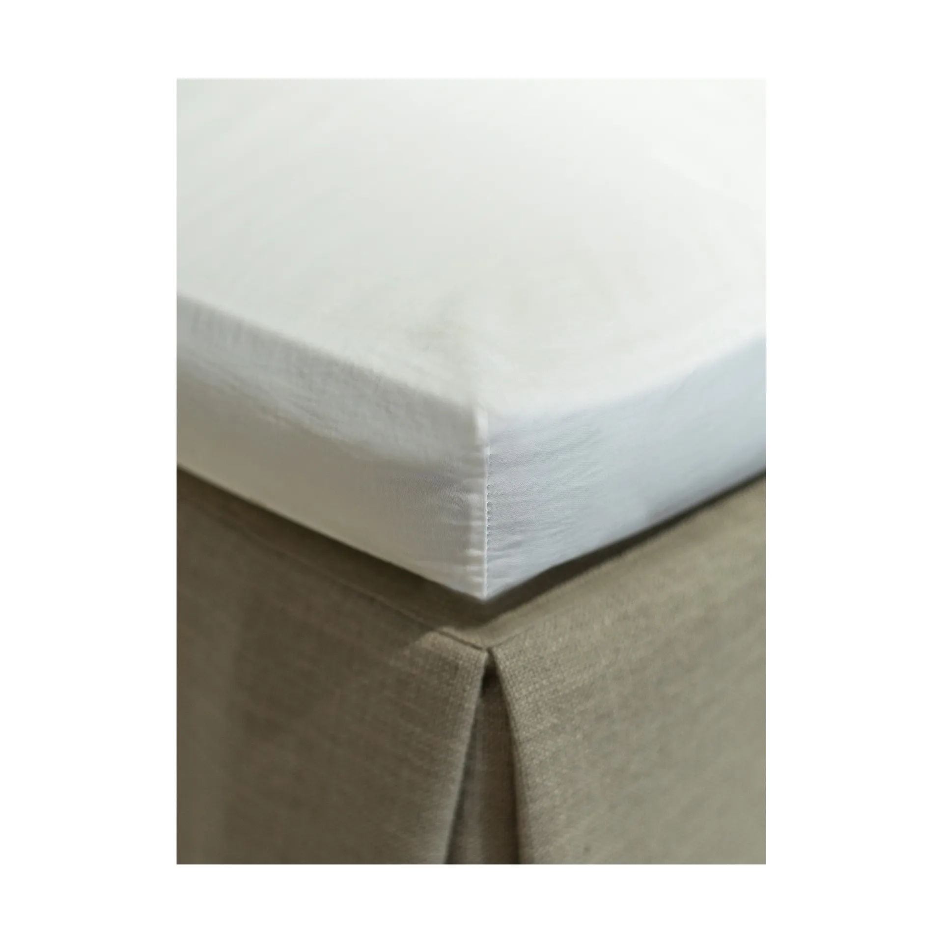 Mille Notti Drap housse Satina EKO Blanc, cm