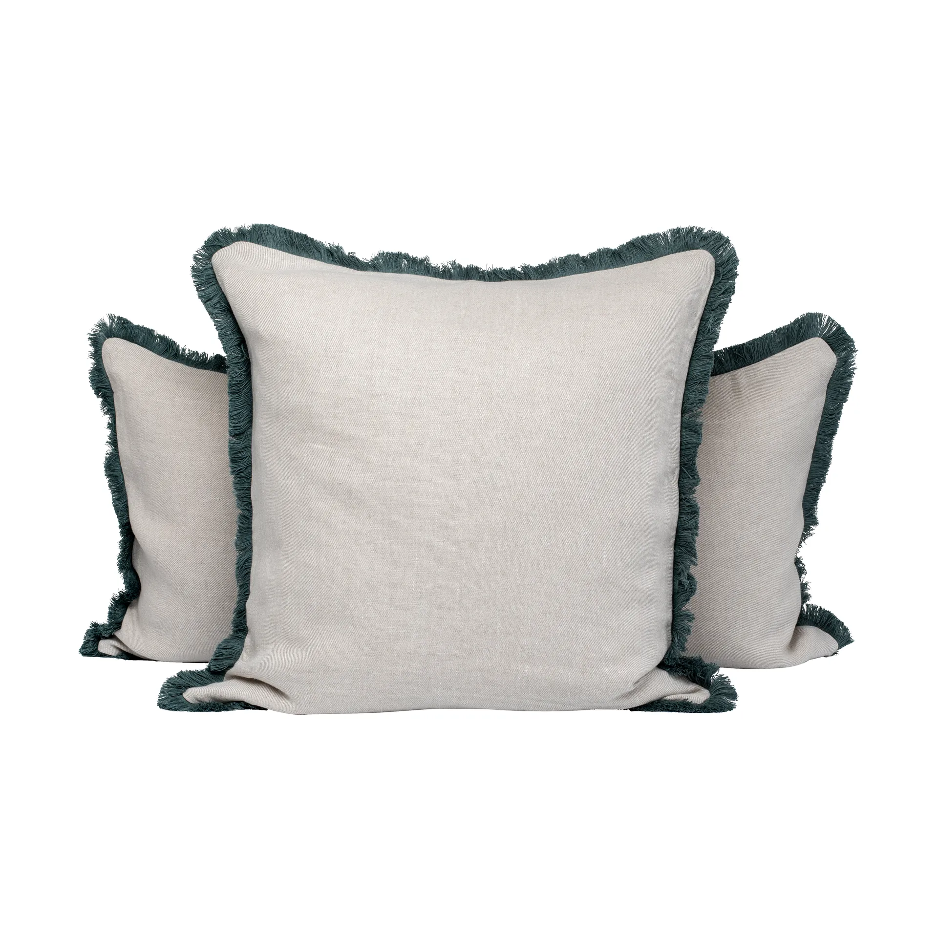 Mille Notti Housse de coussin Pienza Beige-vert, cm