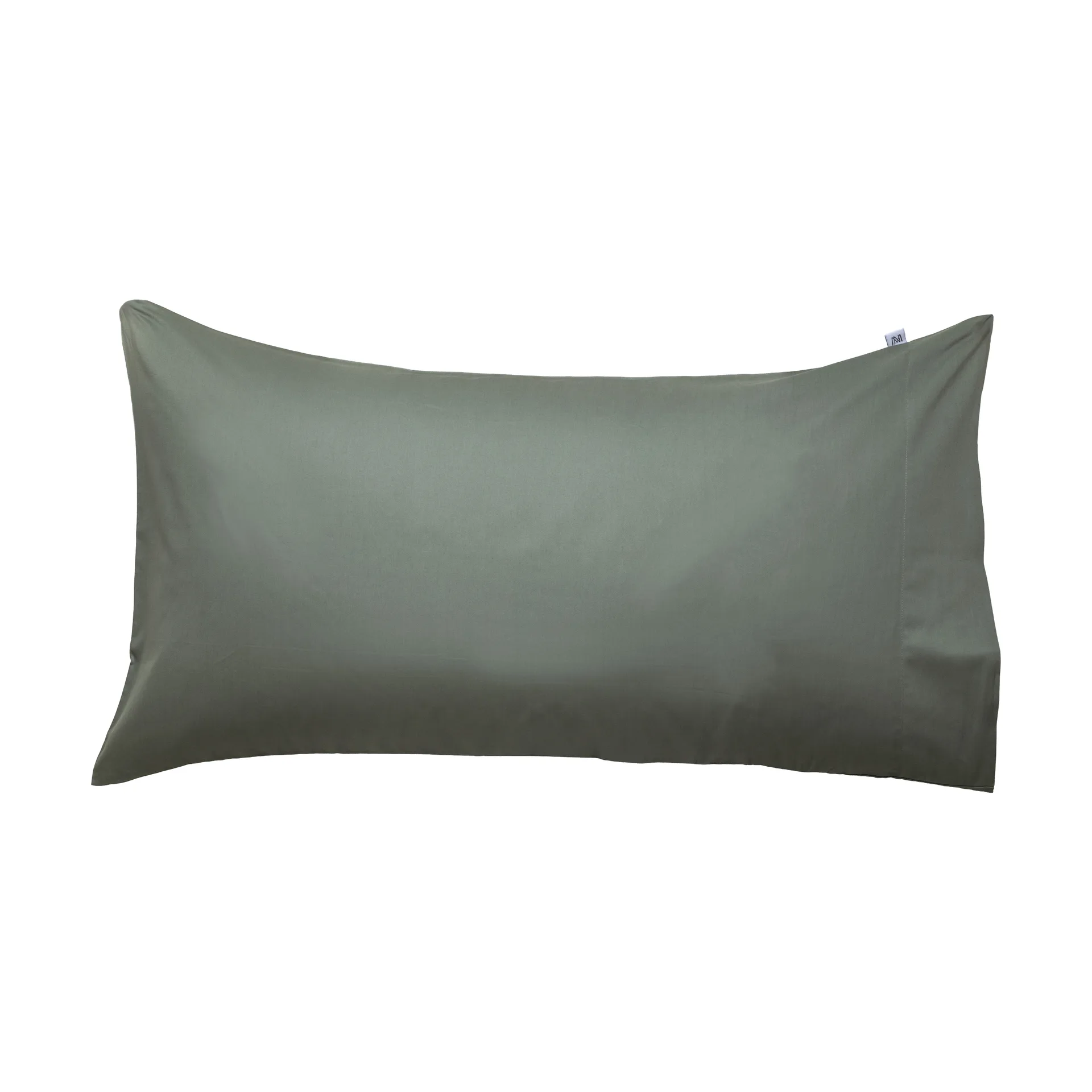 Mille Notti Taie d’oreiller Satina plain Vert, cm — vue 3