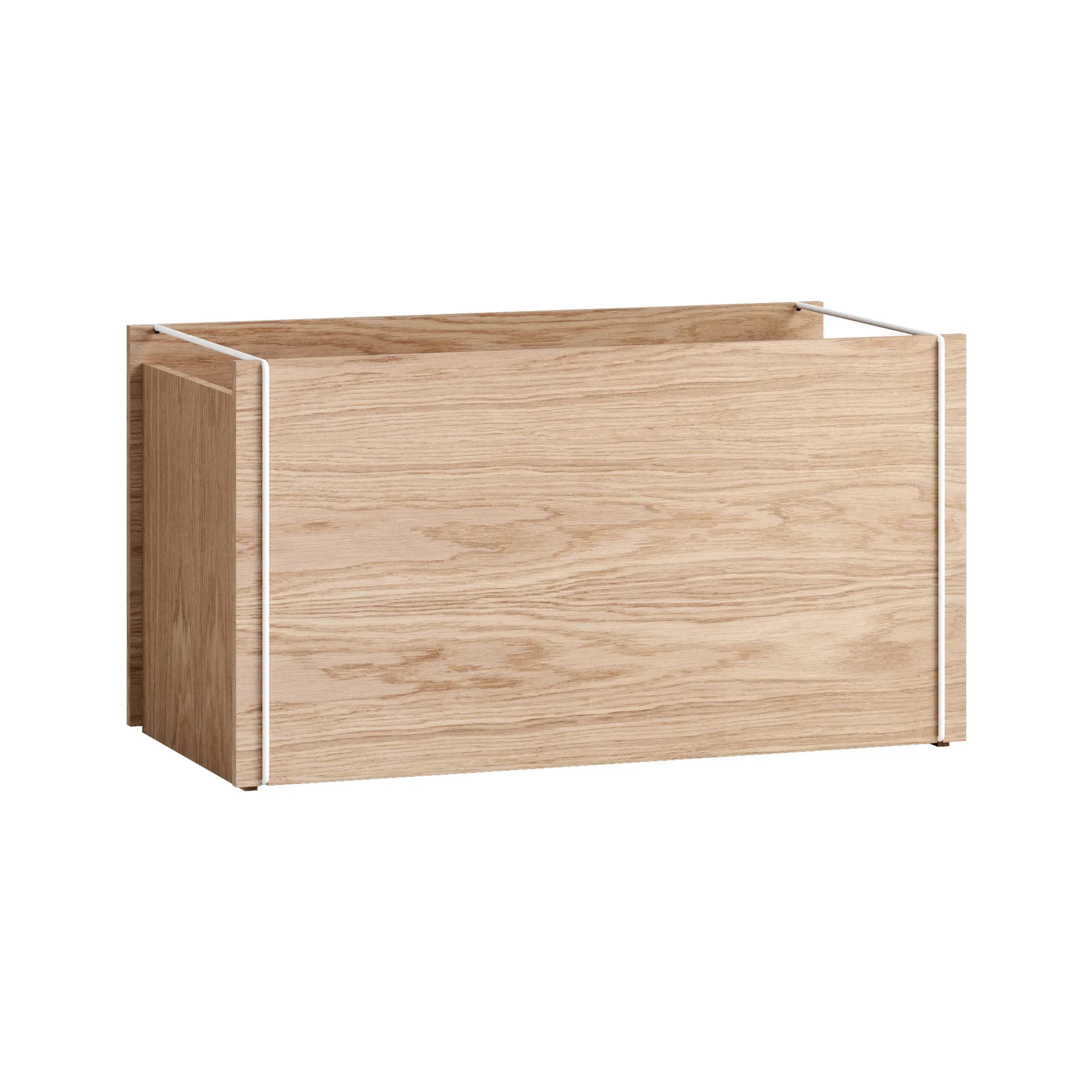 MOEBE Boîte de rangement en chêne cm Bois, blanc