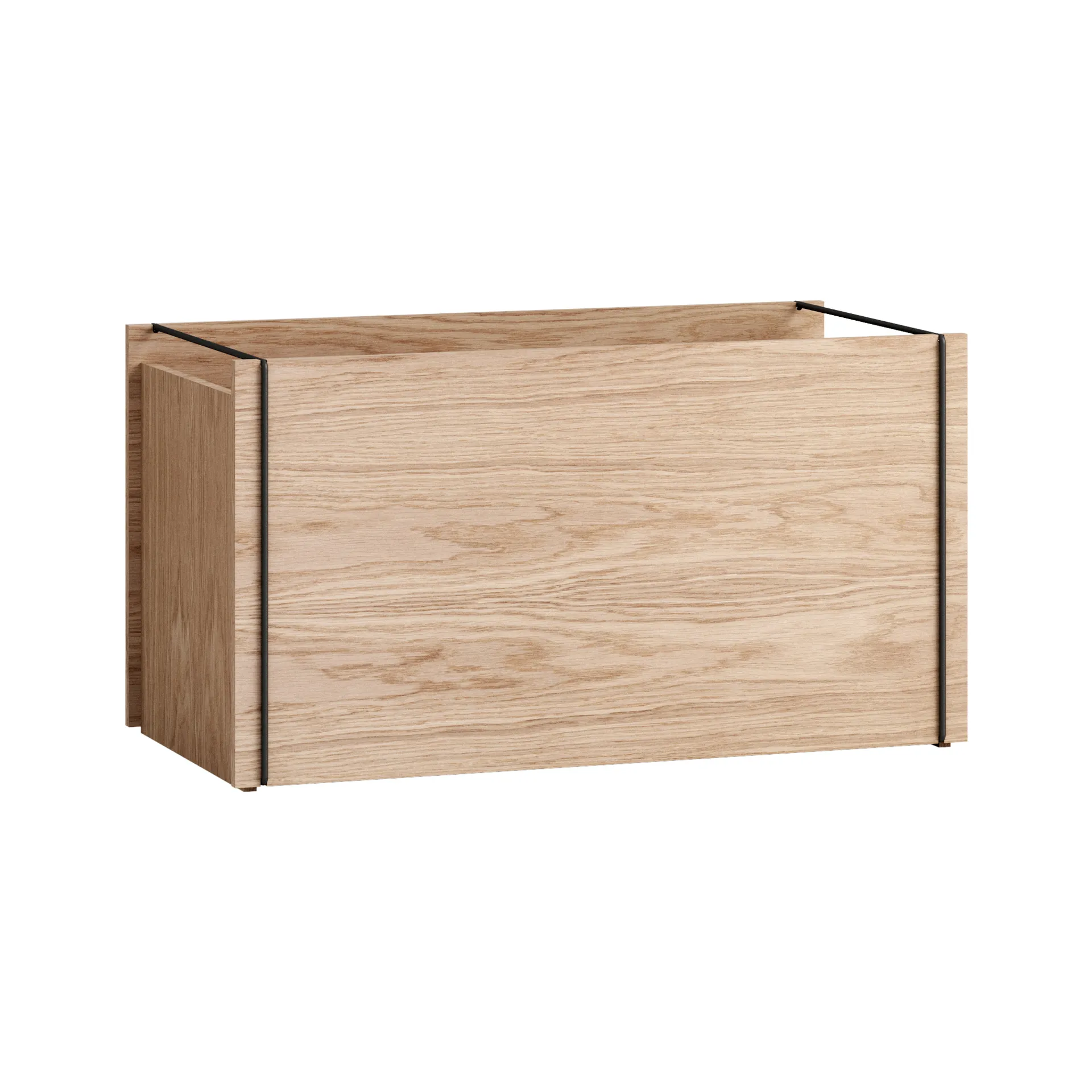 MOEBE Boîte de rangement en chêne cm Bois, noir