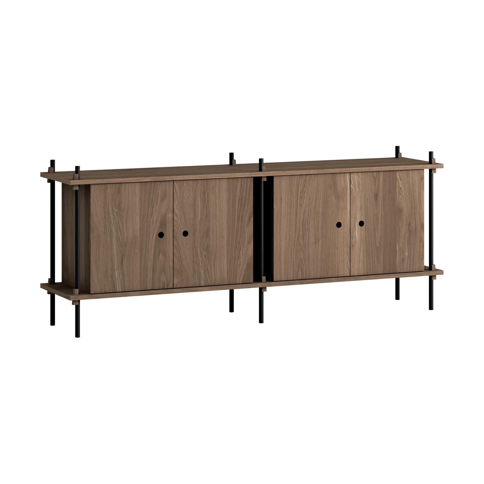 MOEBE Buffet Shelving System Chêne fumé-black, cm, S.65.2.D