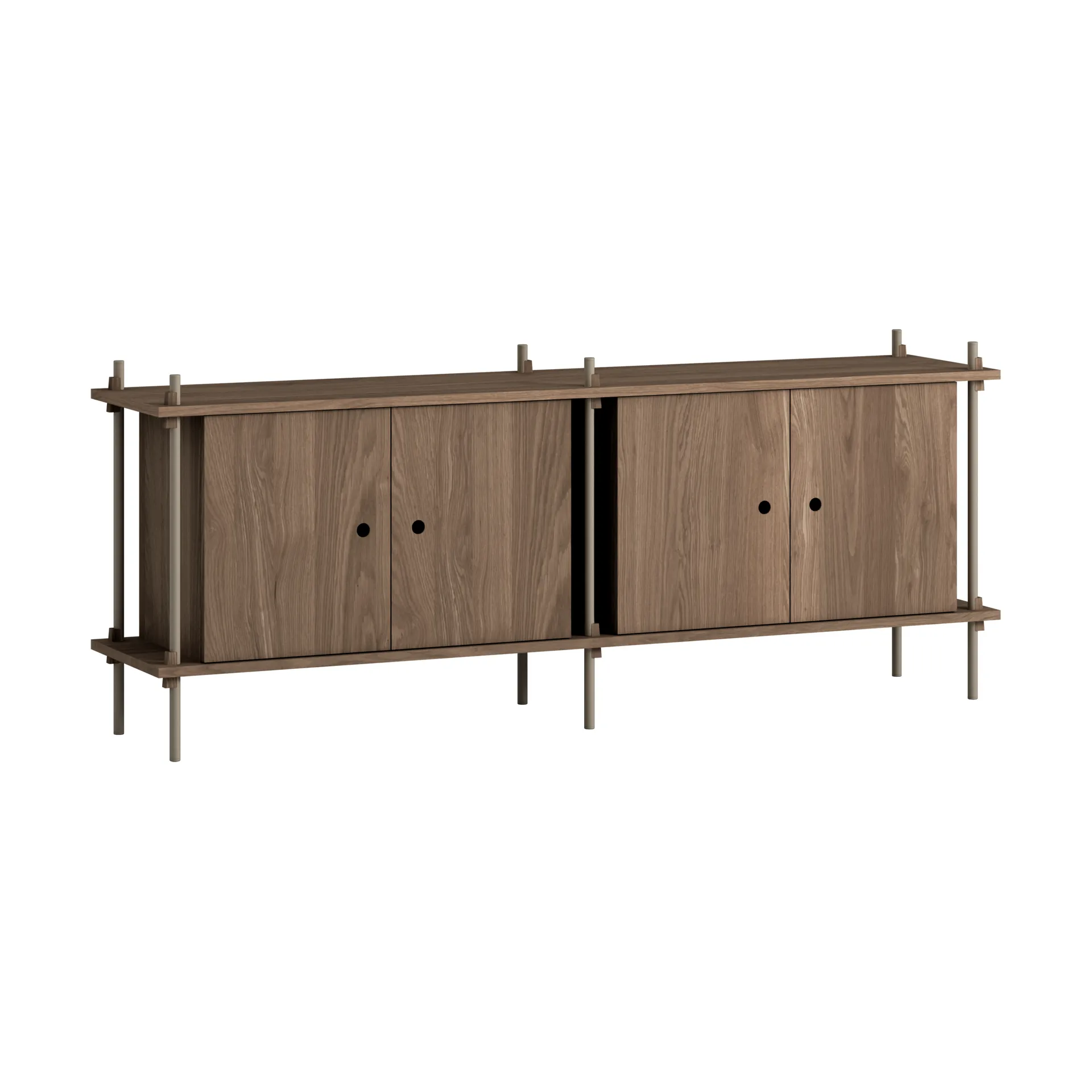 MOEBE Buffet Shelving System Chêne fumé-black, cm, S.65.2.D — vue 3