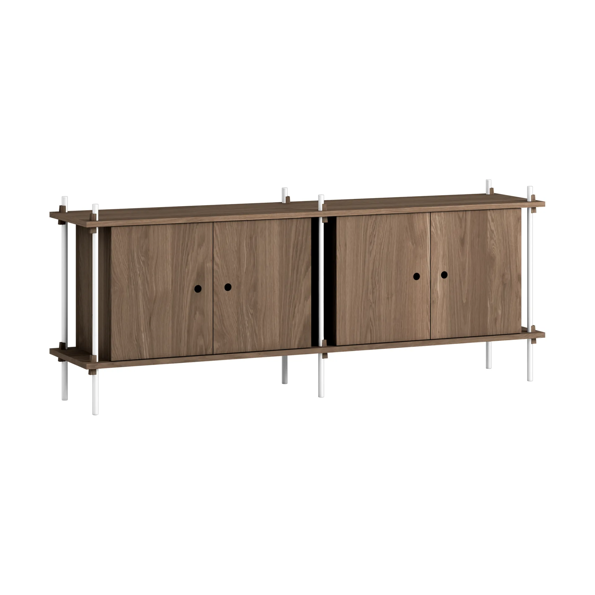 MOEBE Buffet Shelving System Chêne fumé-white, cm, S.65.2.D