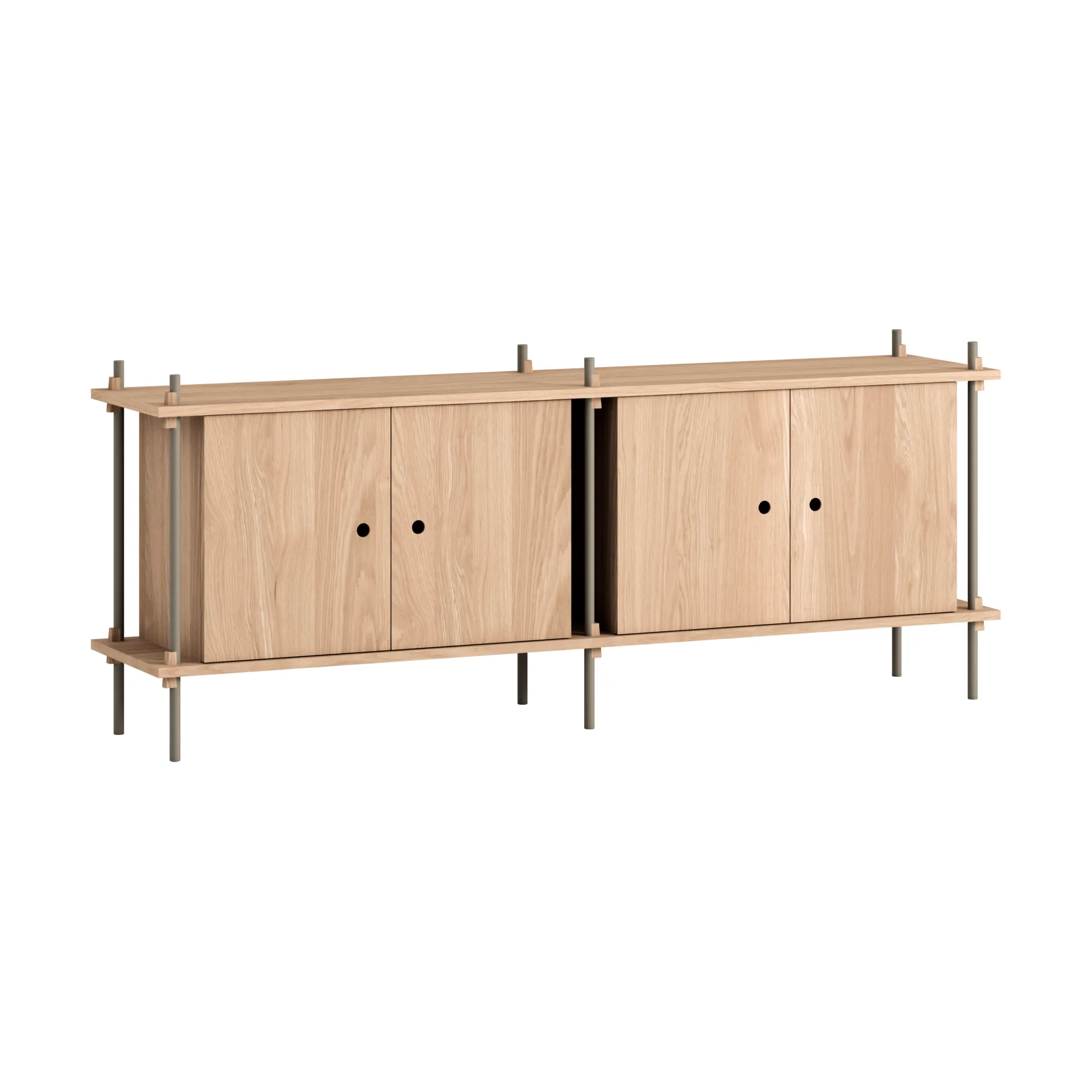 MOEBE Buffet Shelving System Chêne-warm grey, cm, S.65.2.D