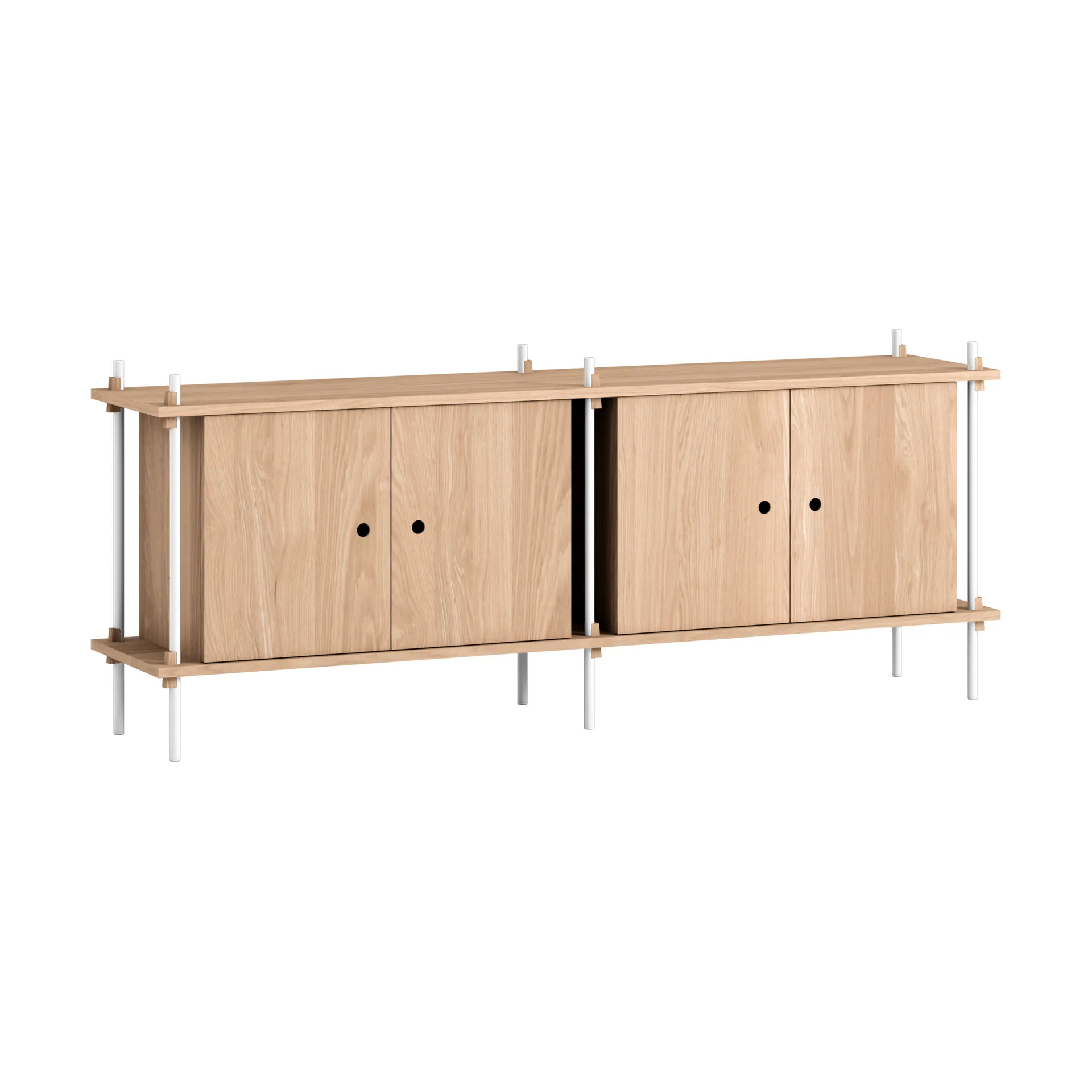 MOEBE Buffet Shelving System Chêne-white, cm, S.65.2.D