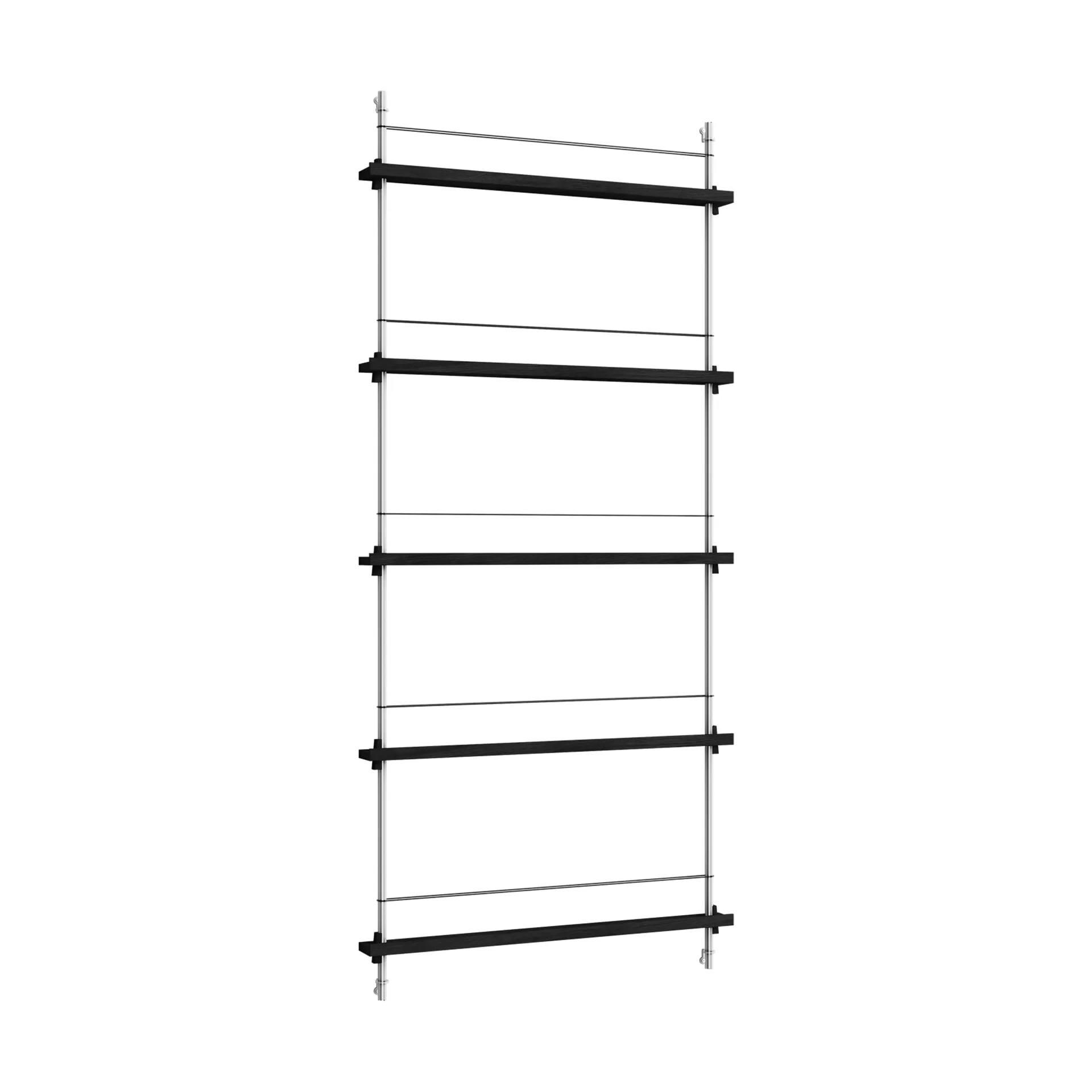 MOEBE Porte-revues Magazine Shelving Black-acier inoxydable, cm, MS.180.1