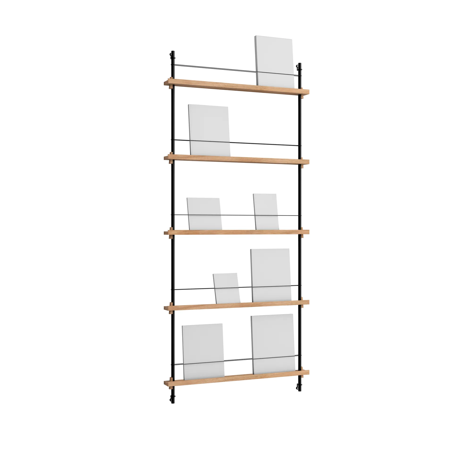 MOEBE Porte-revues Magazine Shelving Chêne-black, cm, MS.180.1
