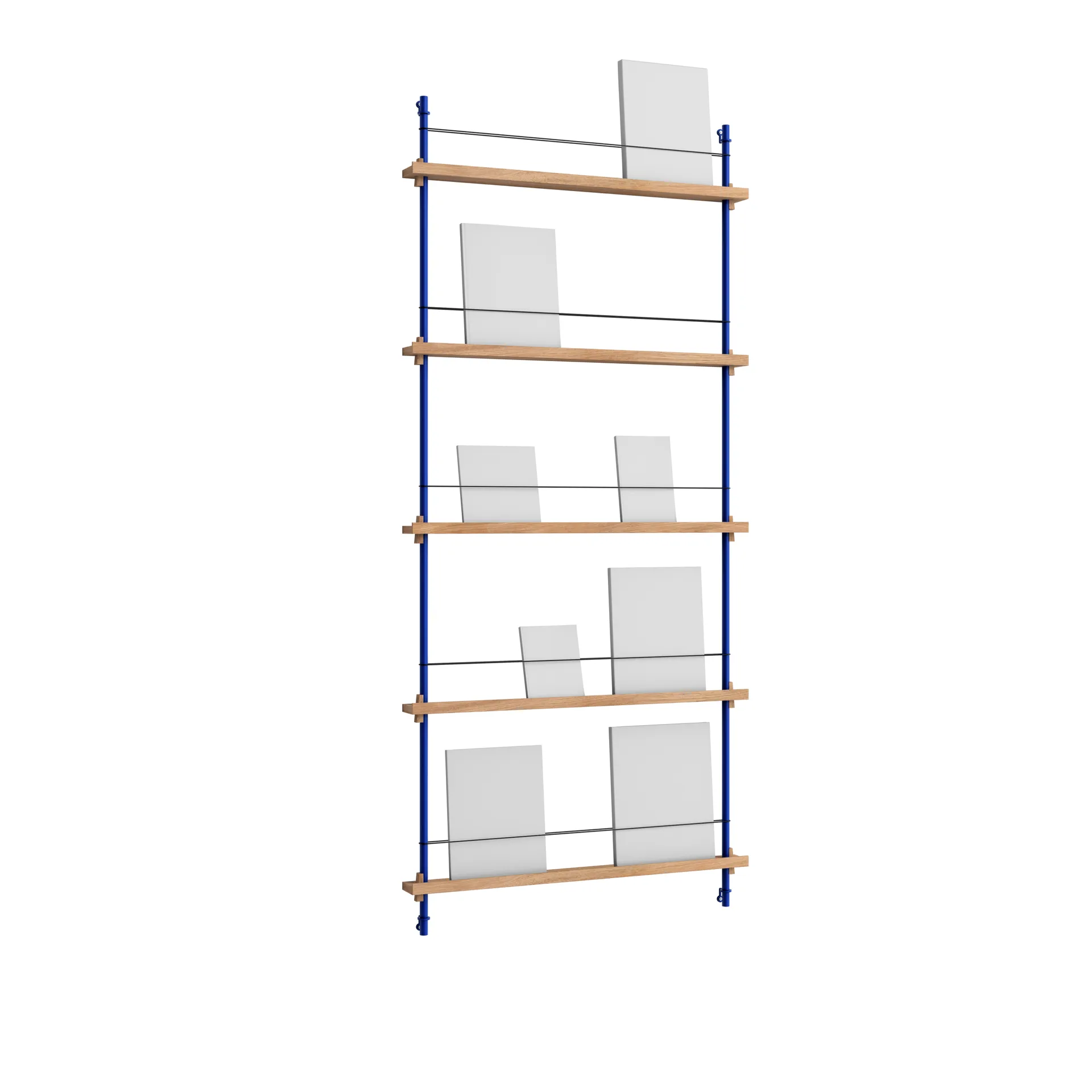 MOEBE Porte-revues Magazine Shelving Chêne-deep blue, cm, MS.180.1