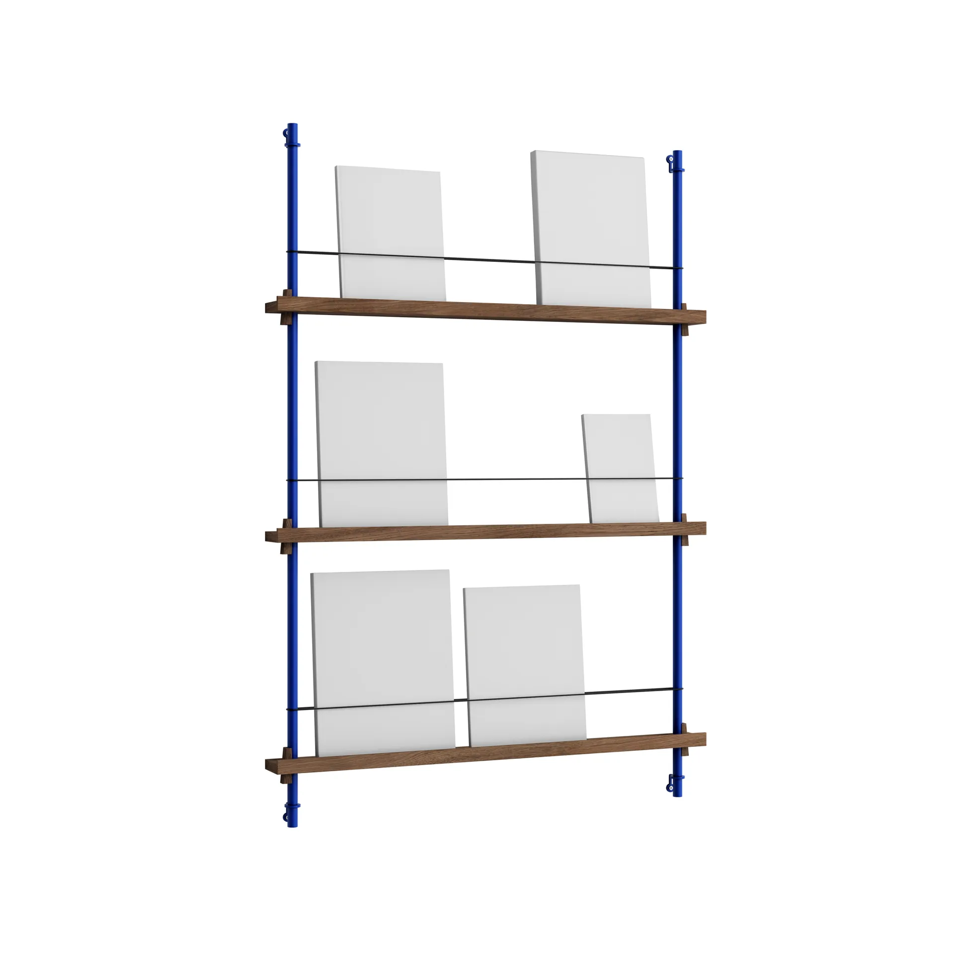 MOEBE Porte-revues Magazine Shelving Chêne fumé-deep blue, cm, MS.115.1
