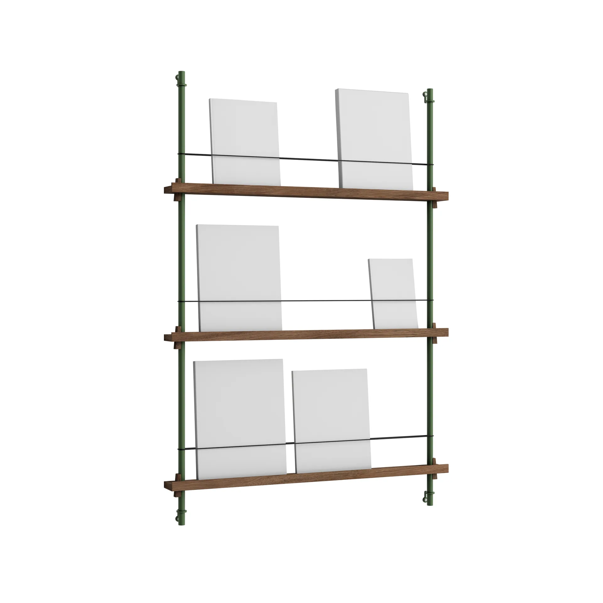 MOEBE Porte-revues Magazine Shelving Chêne fumé-pine green, cm, MS.115.1