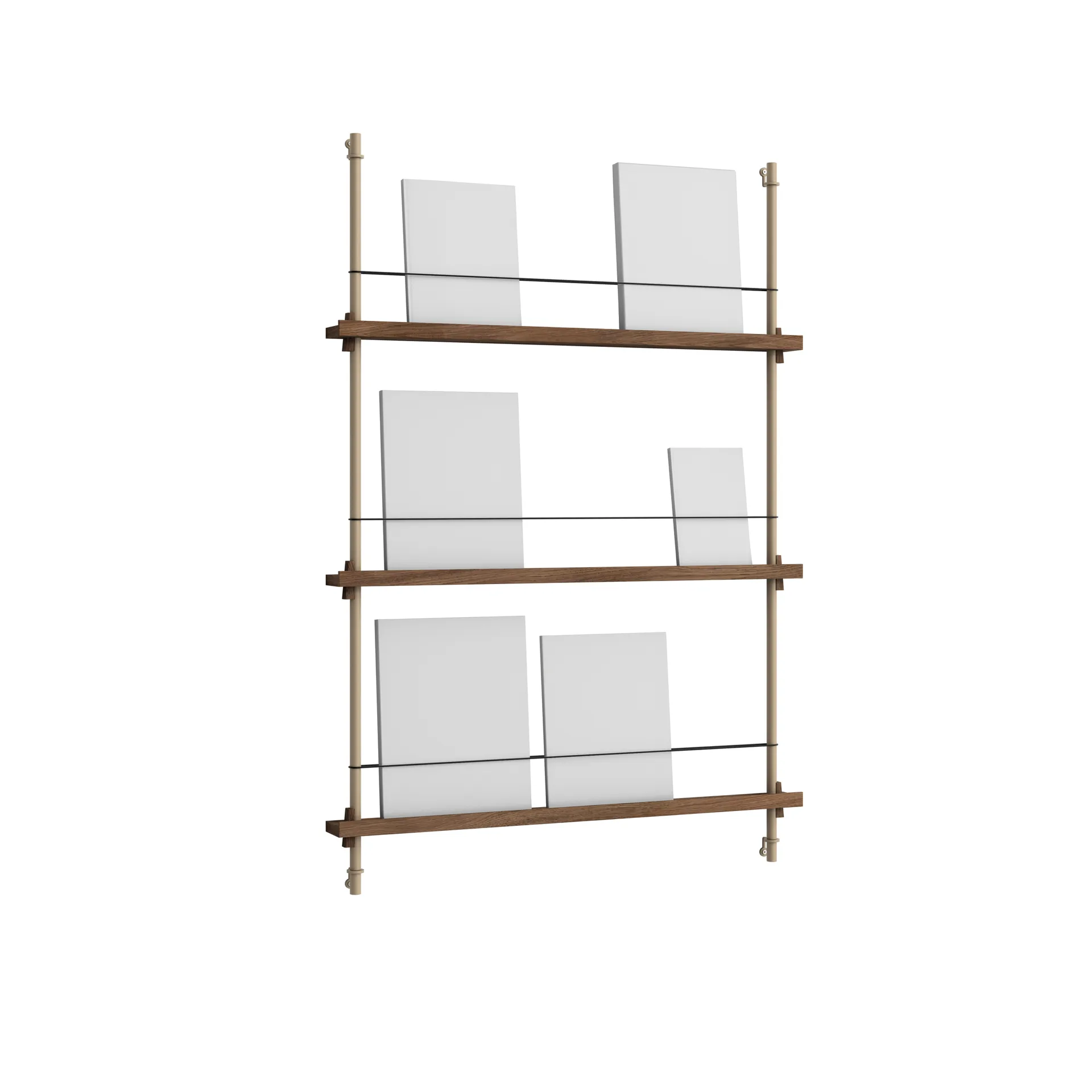 MOEBE Porte-revues Magazine Shelving Chêne fumé-warm grey, cm, MS.115.1