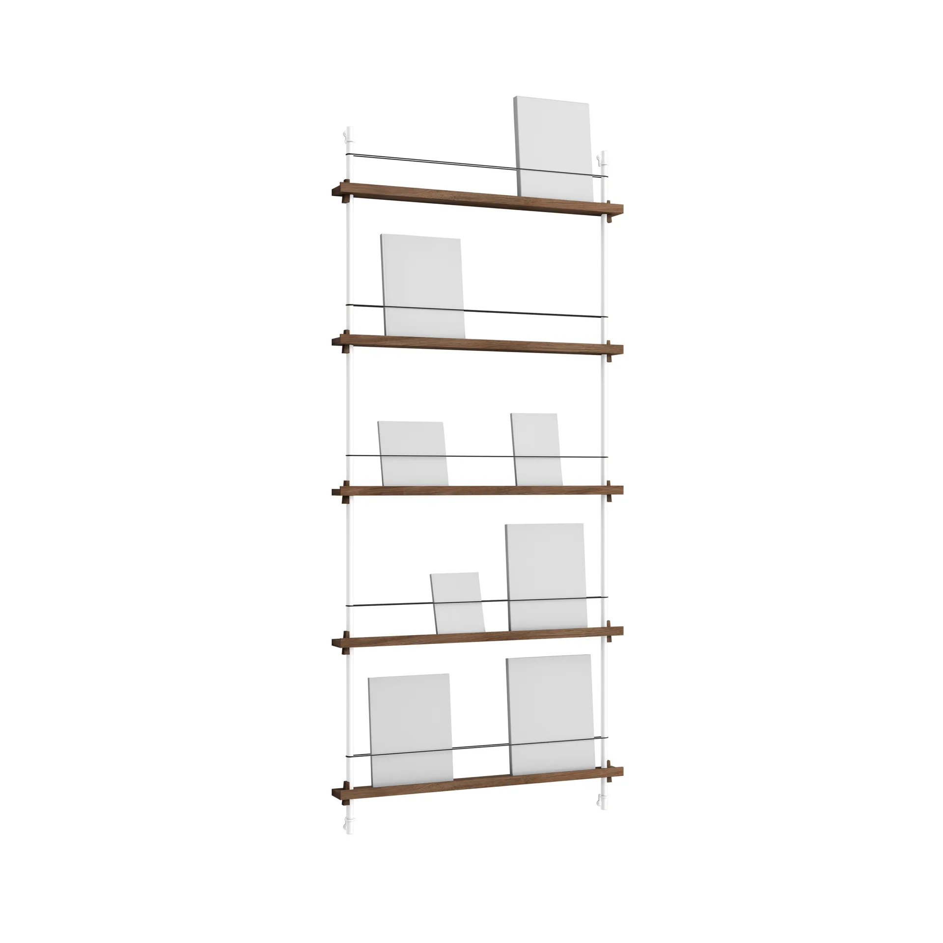 MOEBE Porte-revues Magazine Shelving Chêne fumé-white, cm, MS.180.1