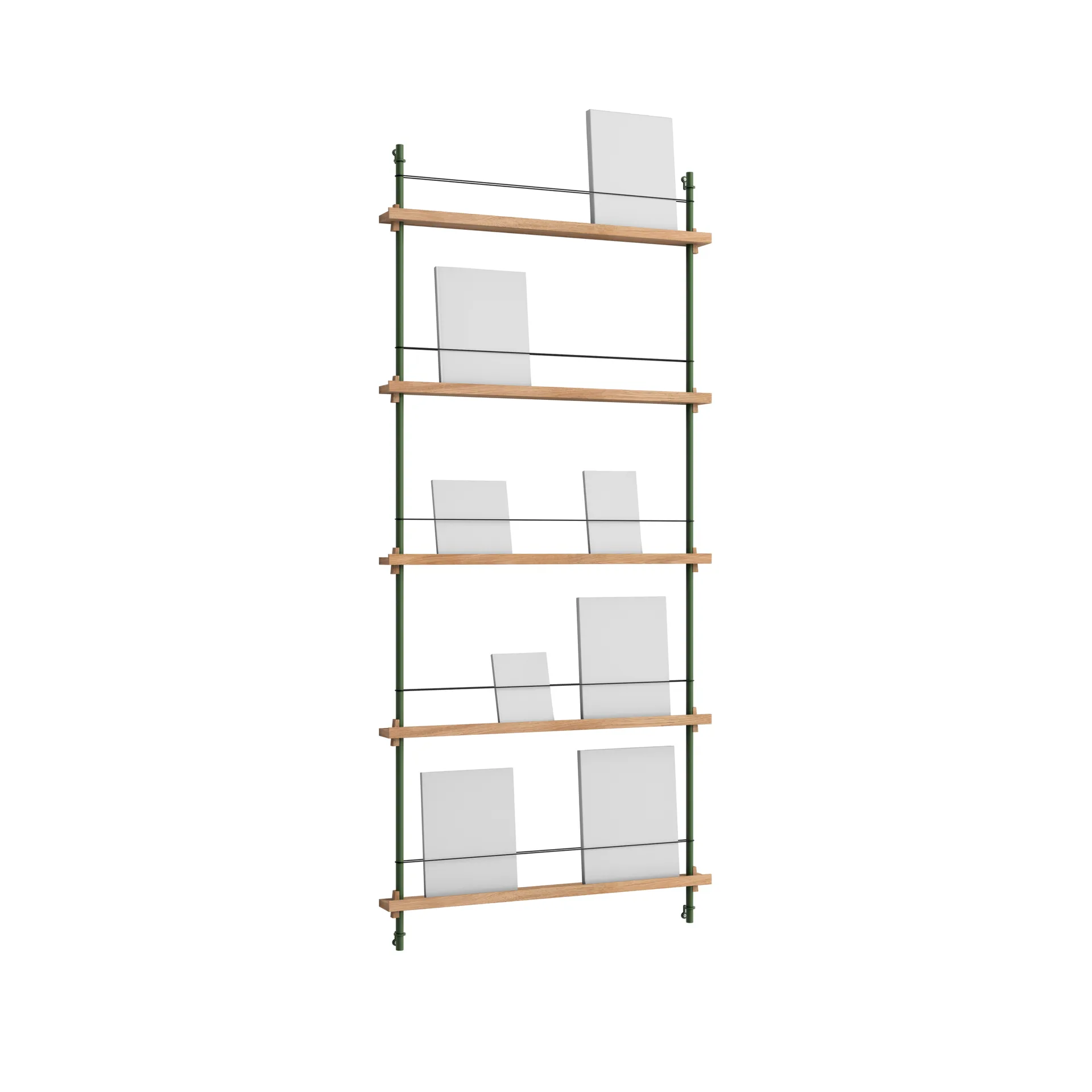 MOEBE Porte-revues Magazine Shelving Chêne-pine green, cm, MS.180.1
