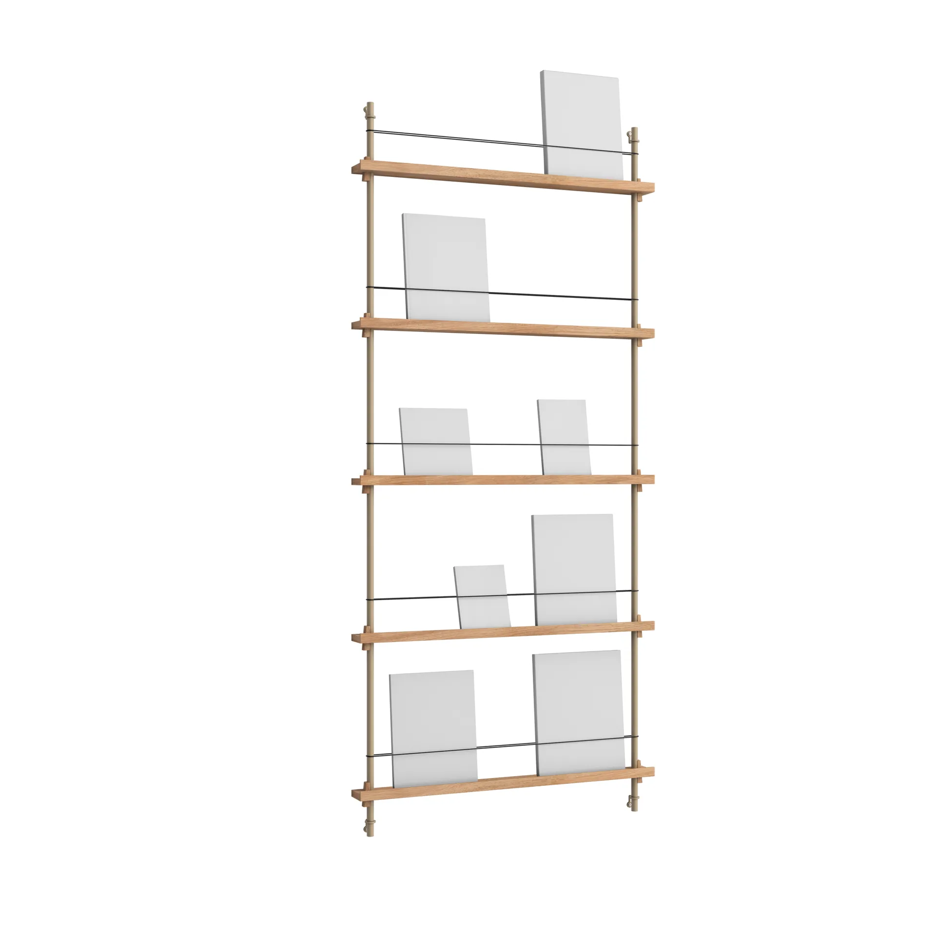 MOEBE Porte-revues Magazine Shelving Chêne-warm grey, cm, MS.180.1