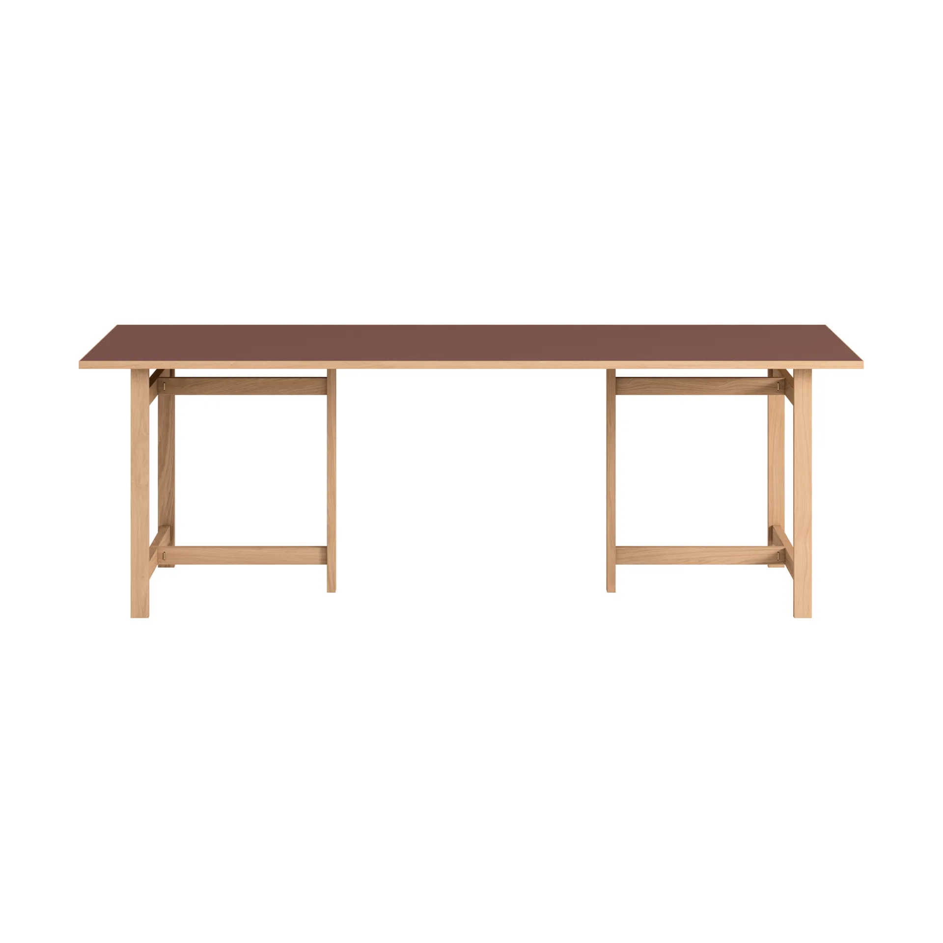 MOEBE Table à manger rectangulaire Moebe Burgundy, cm