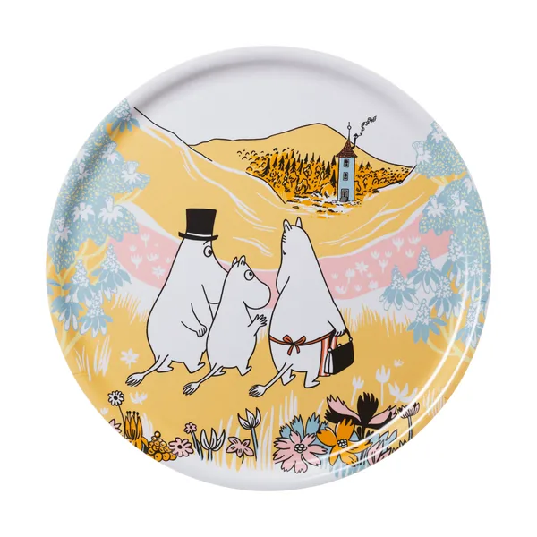 Familjemys mumin bricka, Ø35 cm