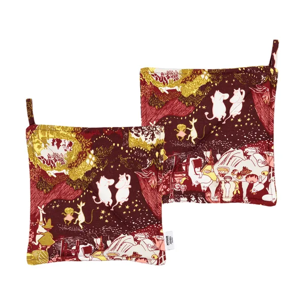 Festliga stunder mumin grytlappar 2-pack, 22x22 cm