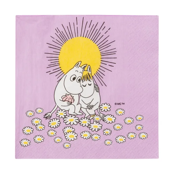 Förälskade Mumin pappersservett 33x33 cm, 20-pack