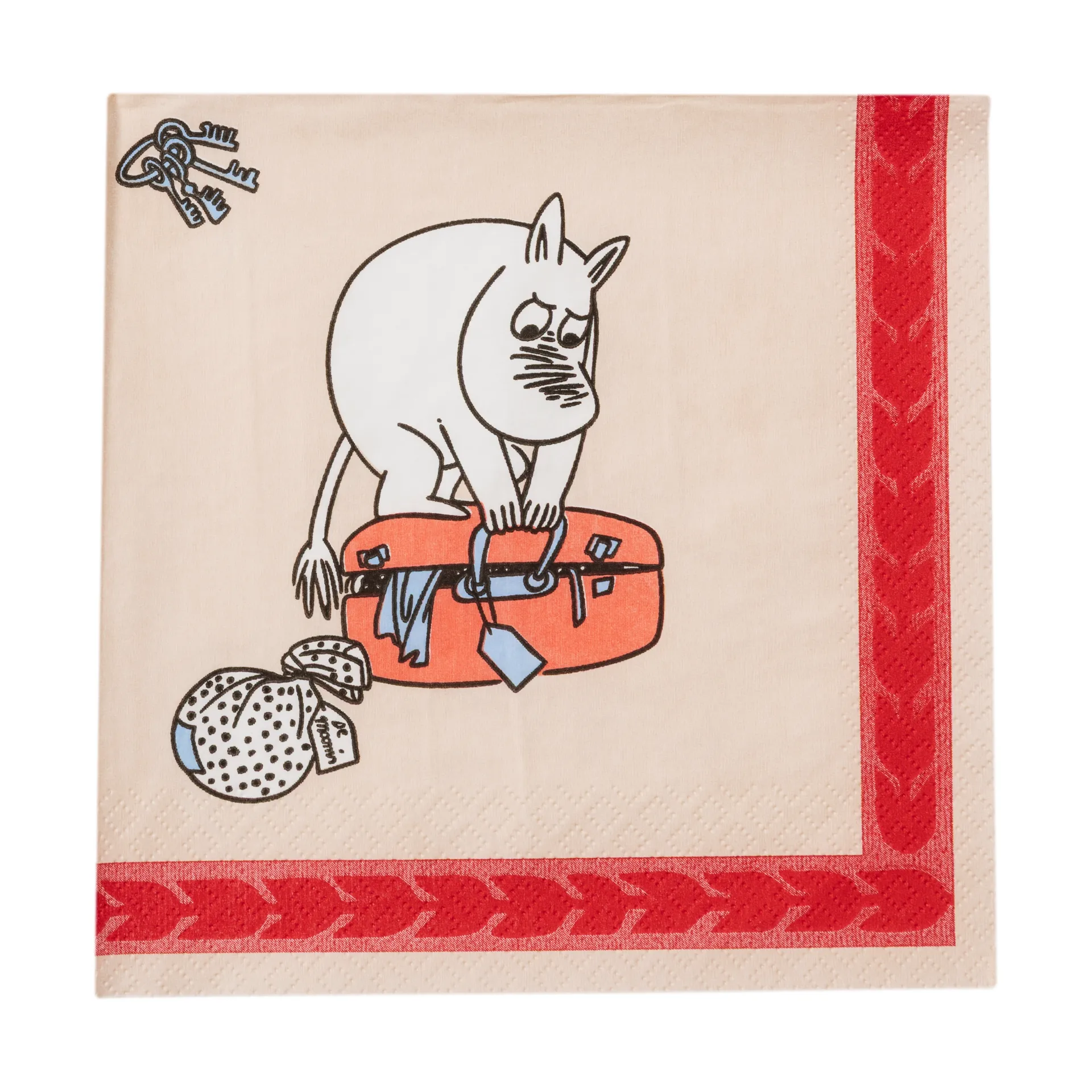 Moomin Arabia Klar til semester Mumi papirserviet 33 cm 20-pak