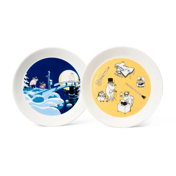 Kontor & Vinternatt Mumintallrik 2 delar, Ø19 cm