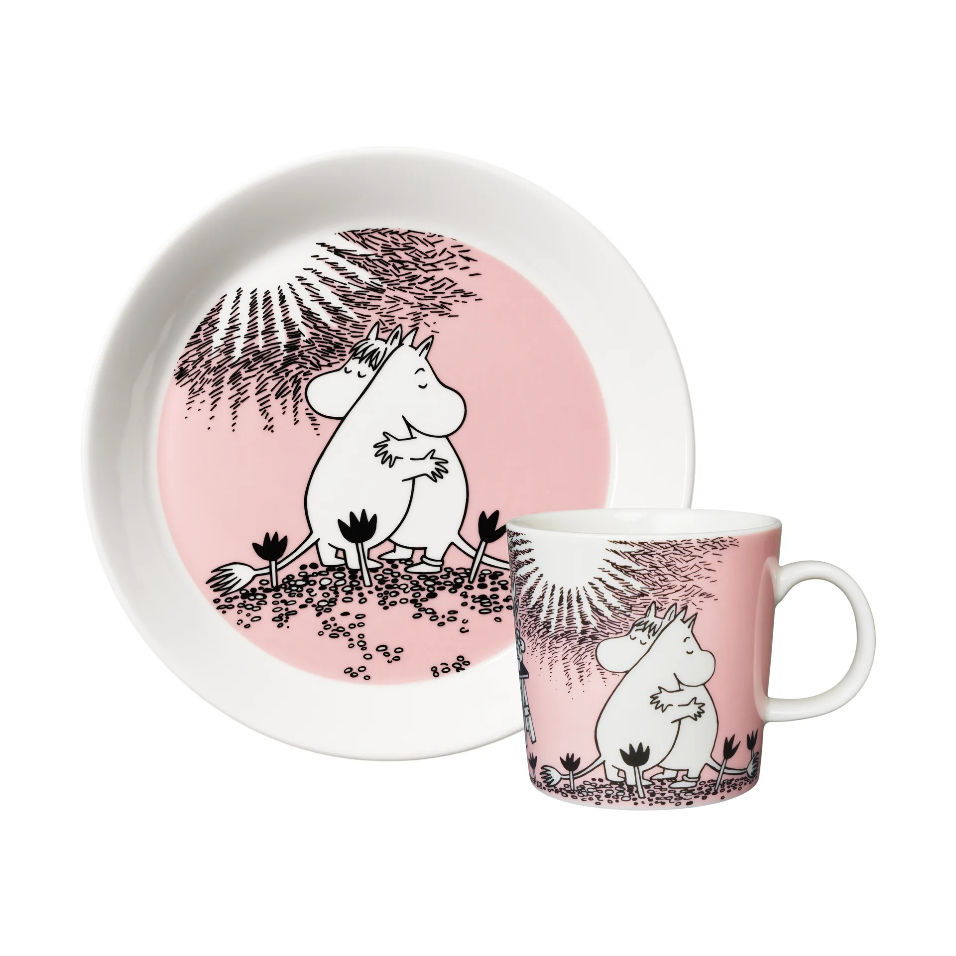 Moomin Arabia Kærlighed 30 år Mumi-kop og tallerken 2 dele
