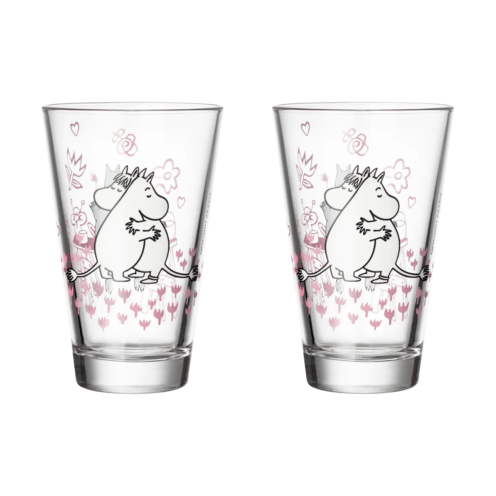 Moomin Arabia Kærlighed Mumi-glas 2 pak Klar