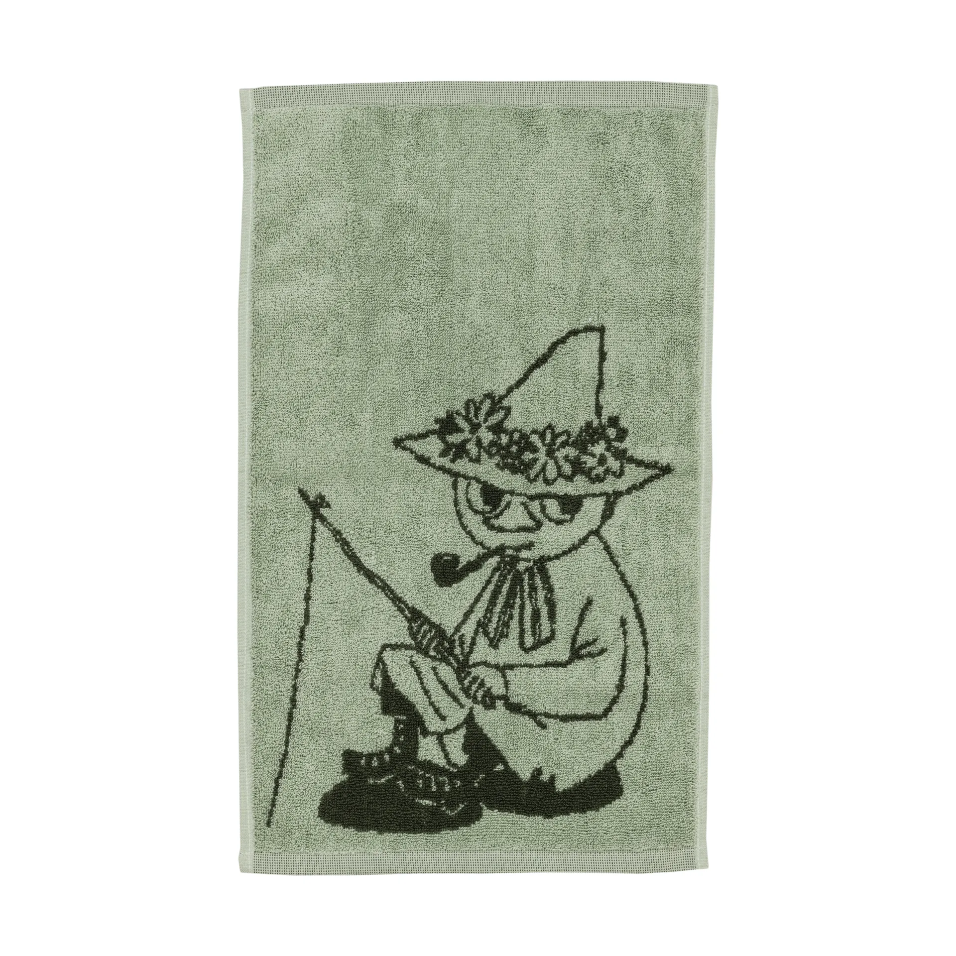 Moomin Arabia Mumi håndklæde 30x50 cm Snusmumriken grøn