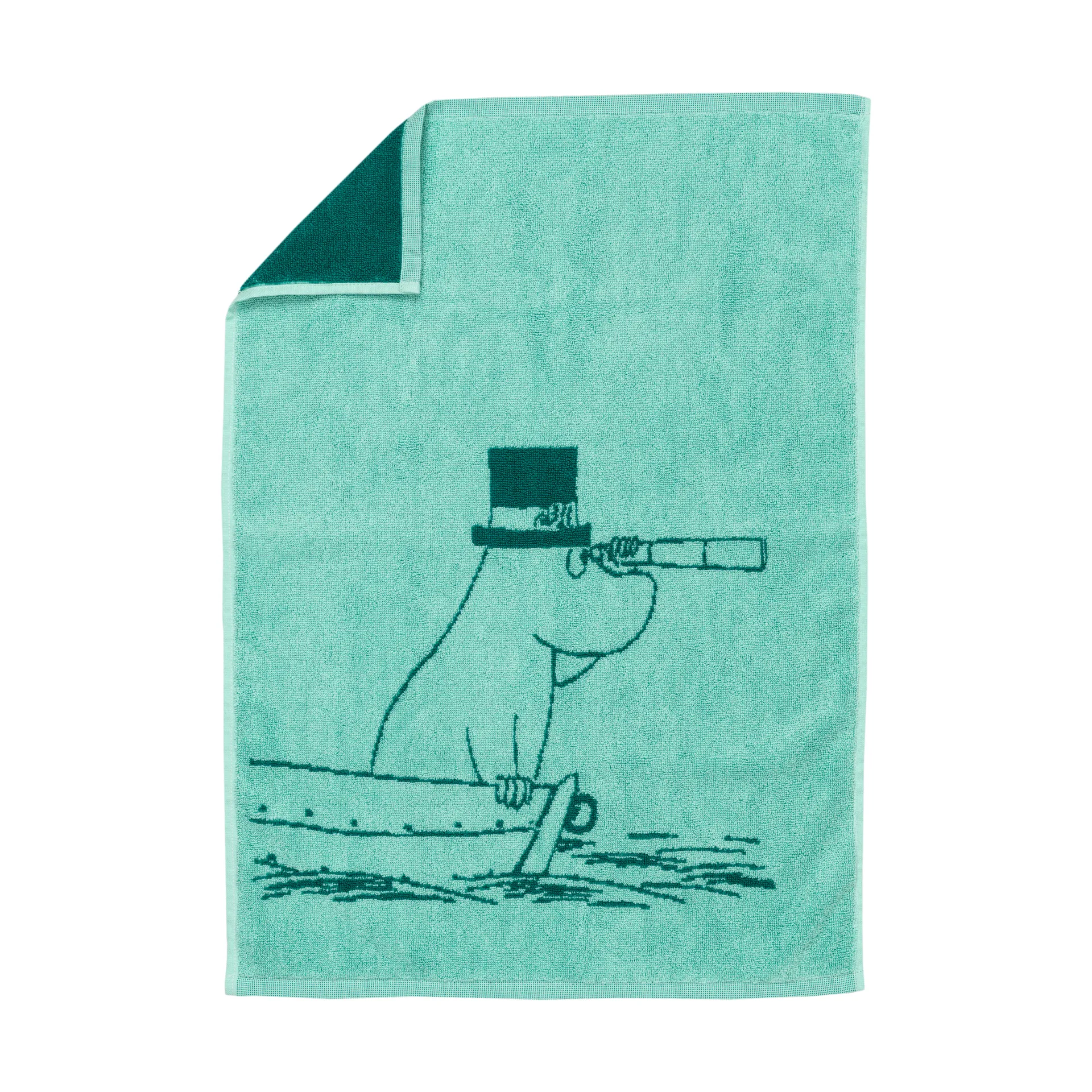 Moomin Arabia Mumi håndklæde 50x70 cm Mumipappa blågrøn