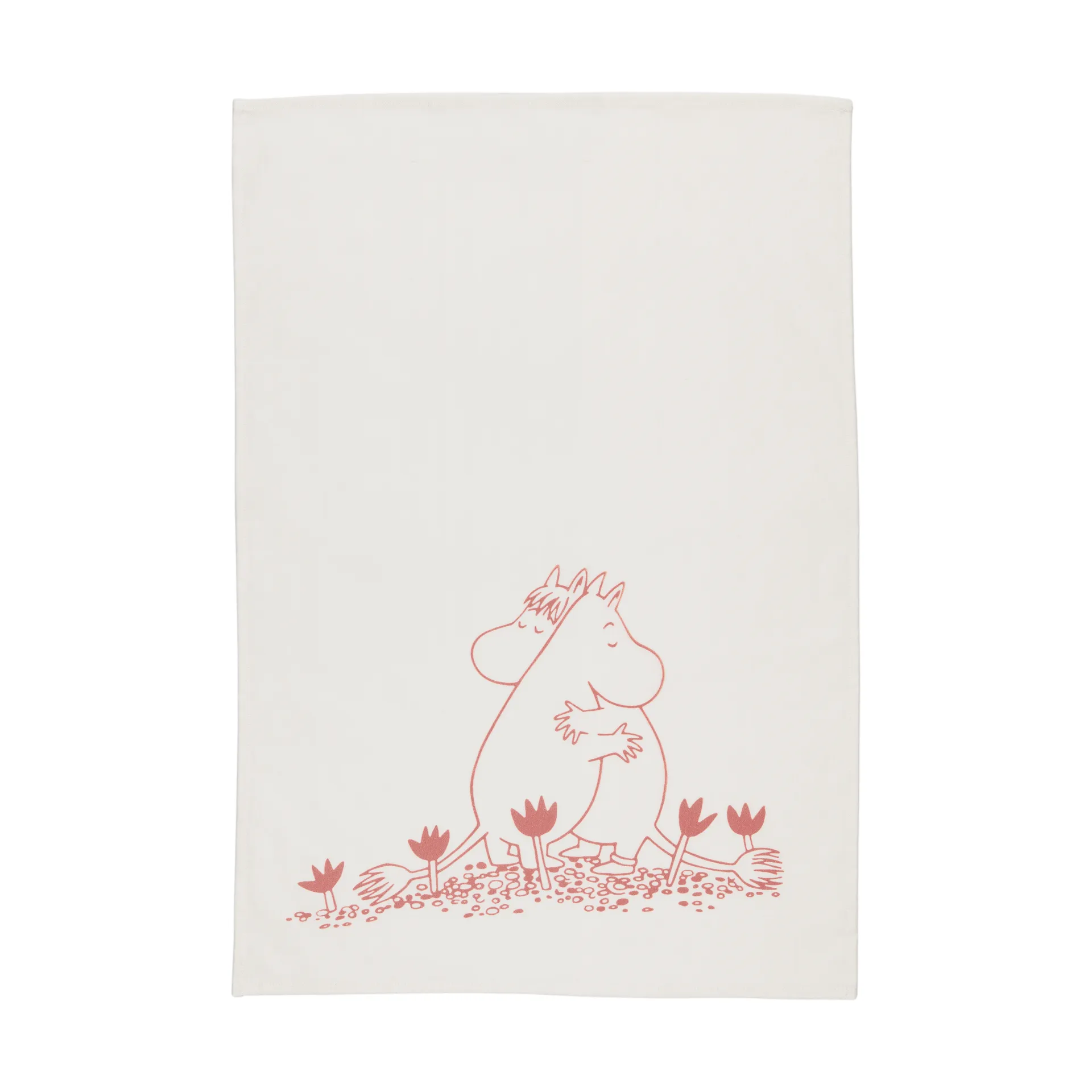 Moomin Arabia Mumi viskestykke 50x70 cm Kærlighed hvid