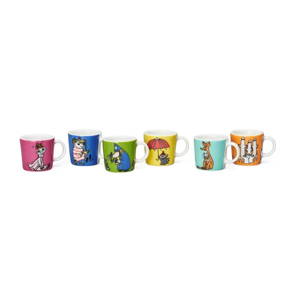 Mumin minimuggar 6-pack Tredje classic, Multi