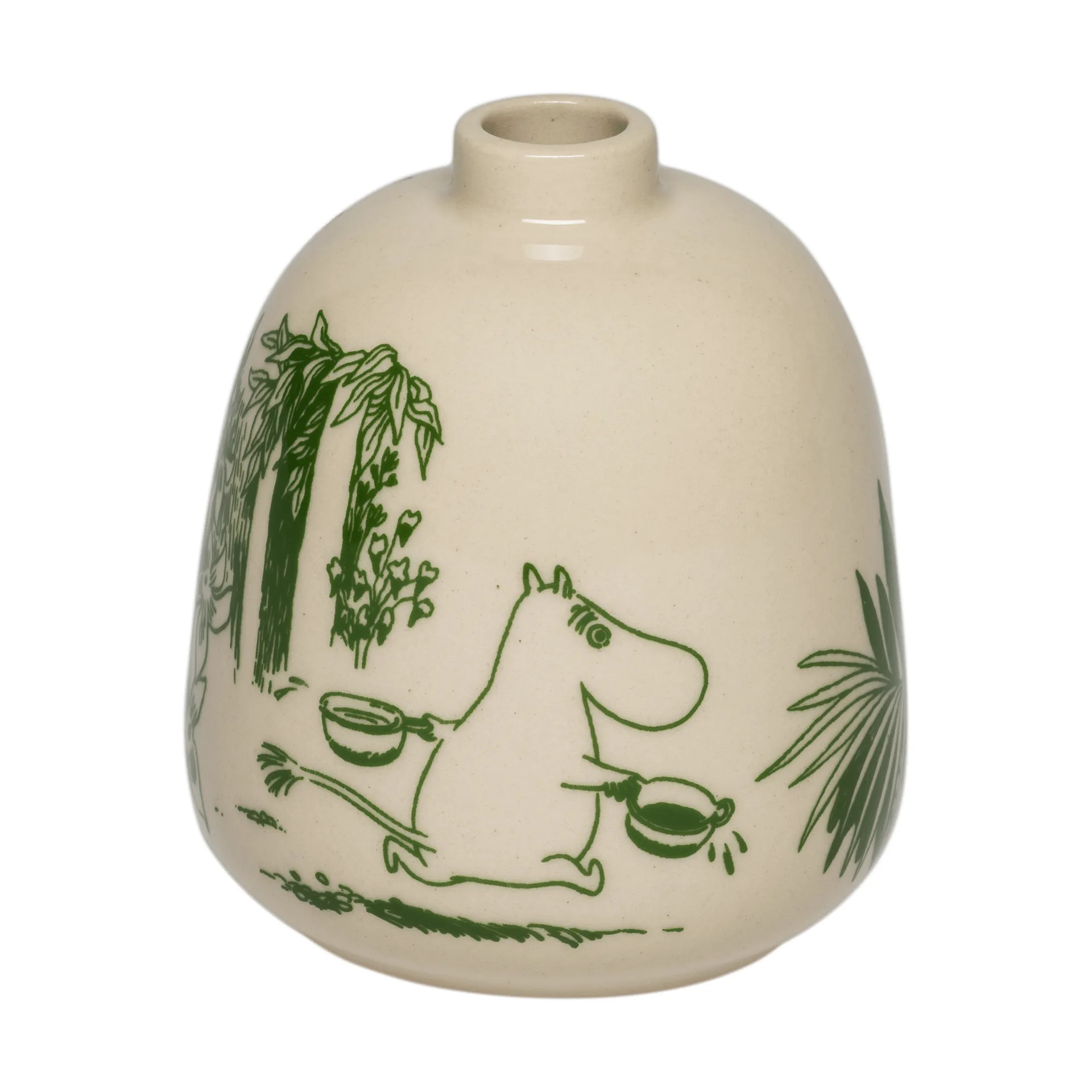 Moomin Arabia Mystikens skog Mumin vase Grøn, 8,3 cm