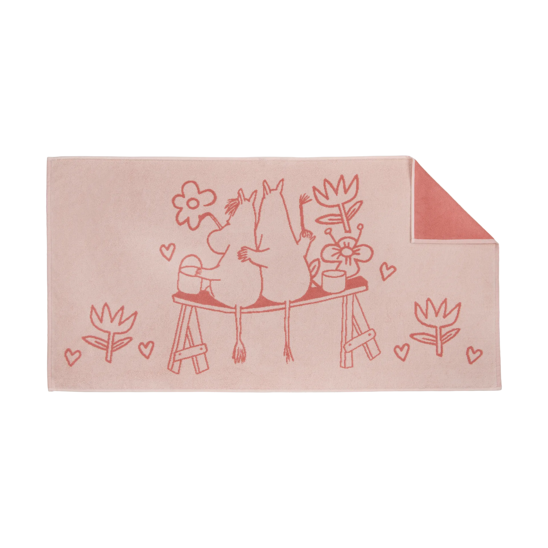 Moomin Arabia Serviette de bain Moomin cm Amour rose