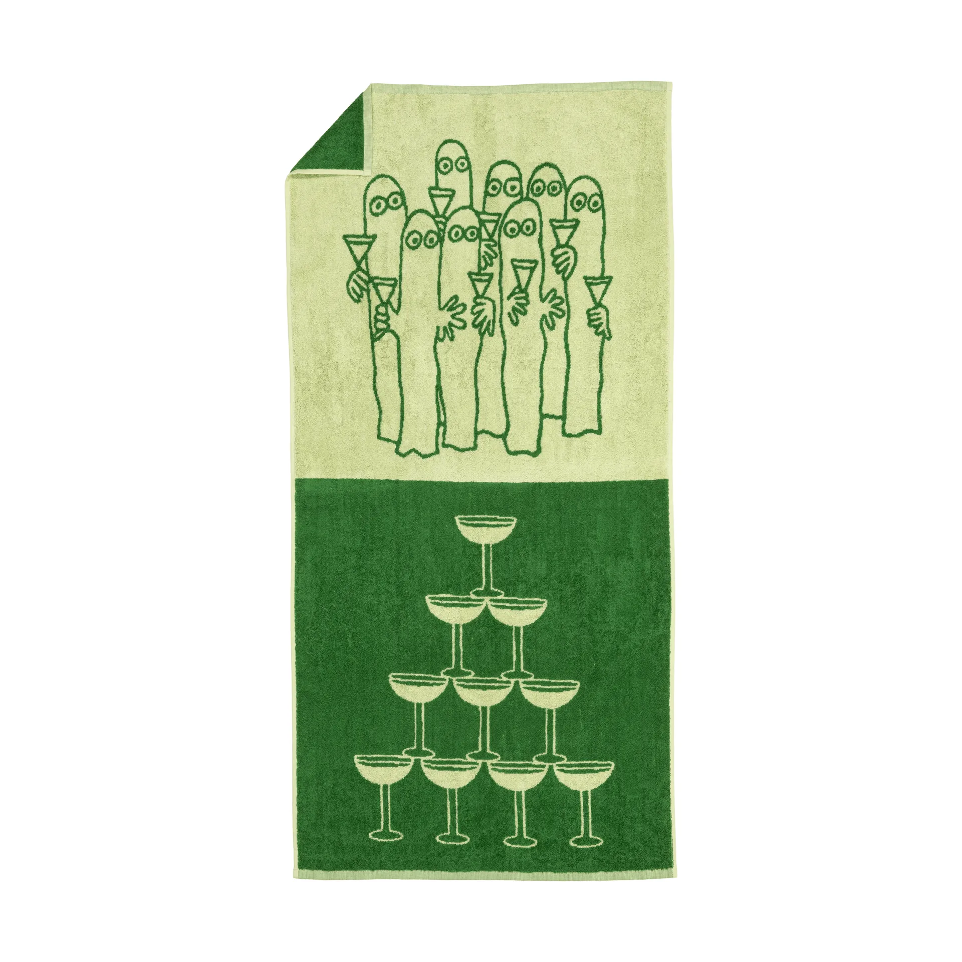 Moomin Arabia Serviette de bain Moomin cm Hattifnattarna, vert