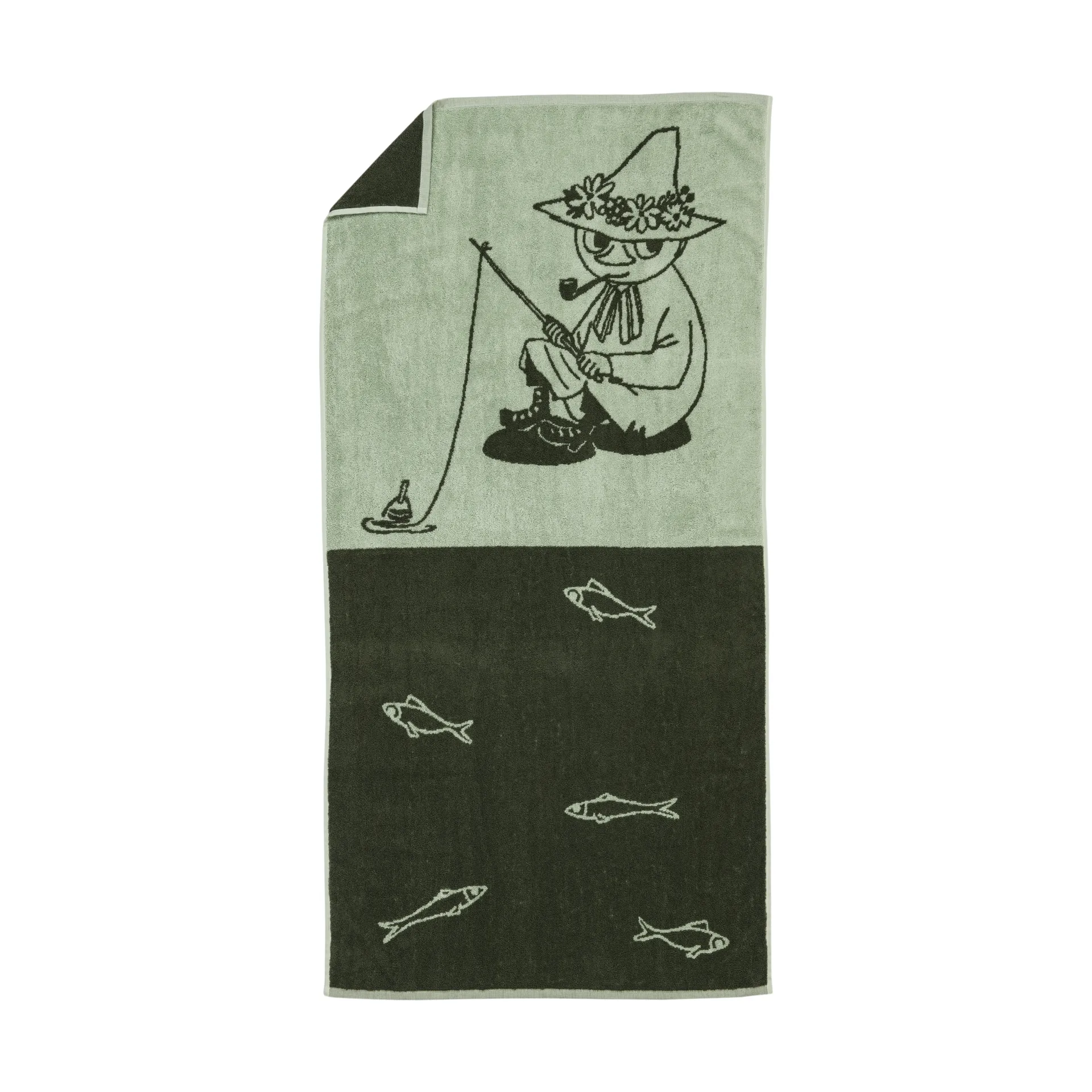 Moomin Arabia Serviette de bain Moomin cm Snusmumriken vert
