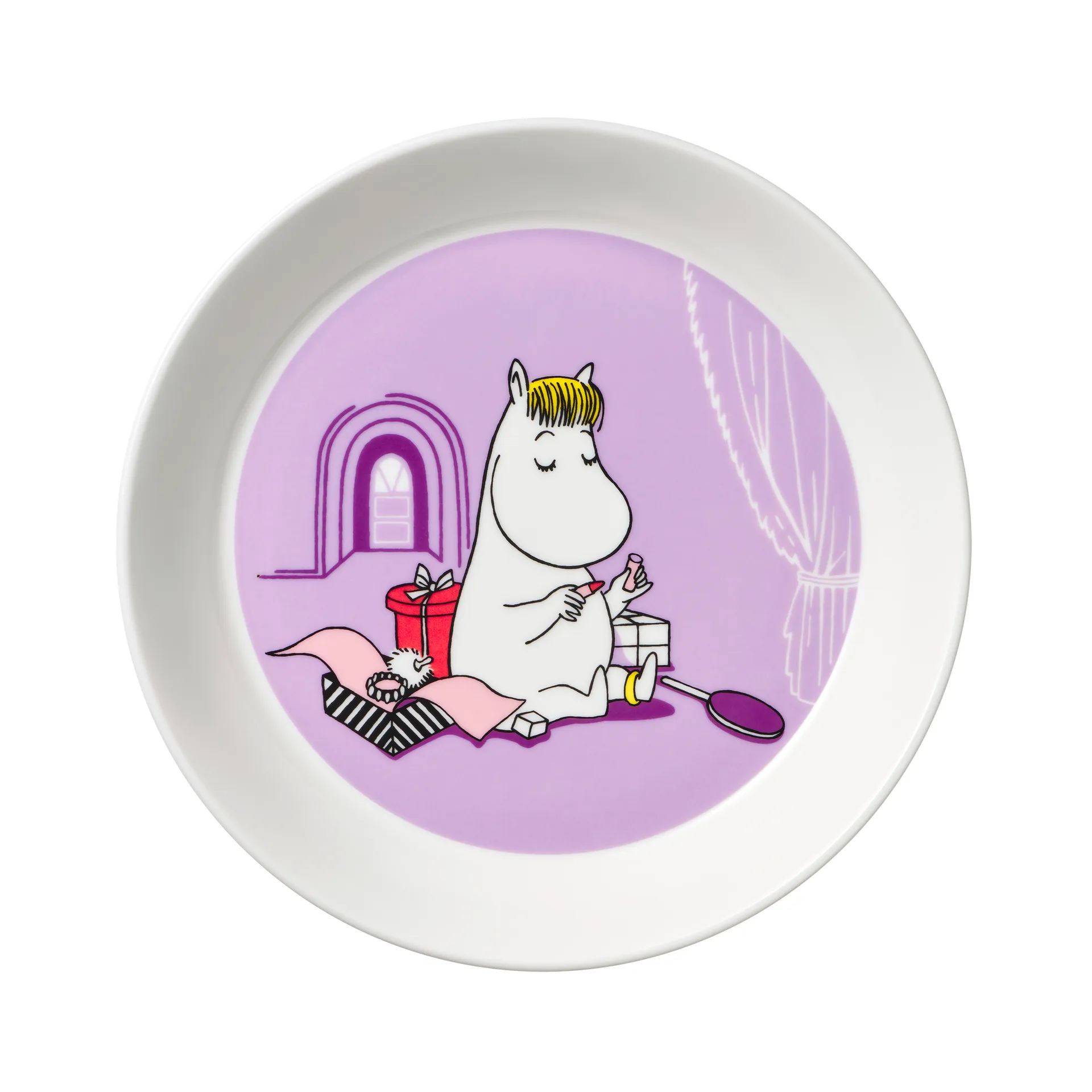 Moomin Arabia Snorkfrøken Mumitallerken lilla lilla billede