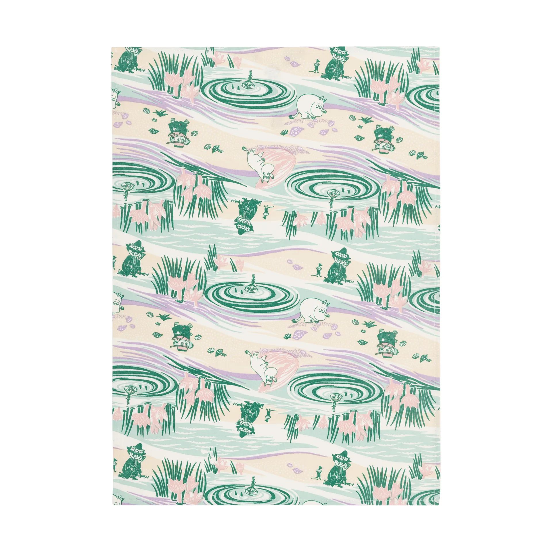 Moomin Arabia Stranddag Mumi viskestykke 50x70 cm