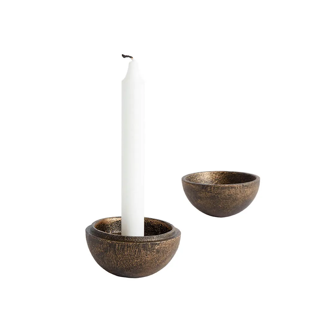 MUUBS Aion lysestage Kugle Ø9 cm Guld