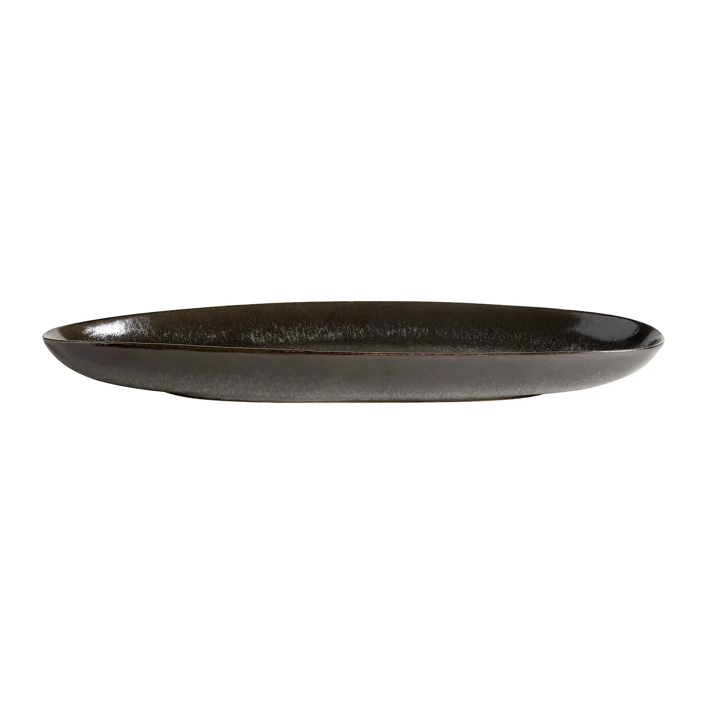 Muubs - Mame Fad Langt - Oval - Kaffe, L36,5xB13,5xH3,5 cm - Keramik - Kaffe