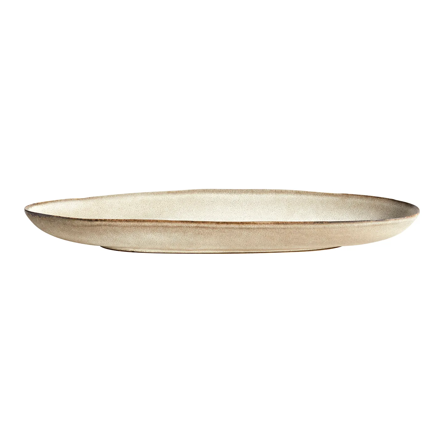 Muubs - Mame Fad Langt - Oval - Østers, L36,5xB13,5xH3,5 cm - Keramik - Østers