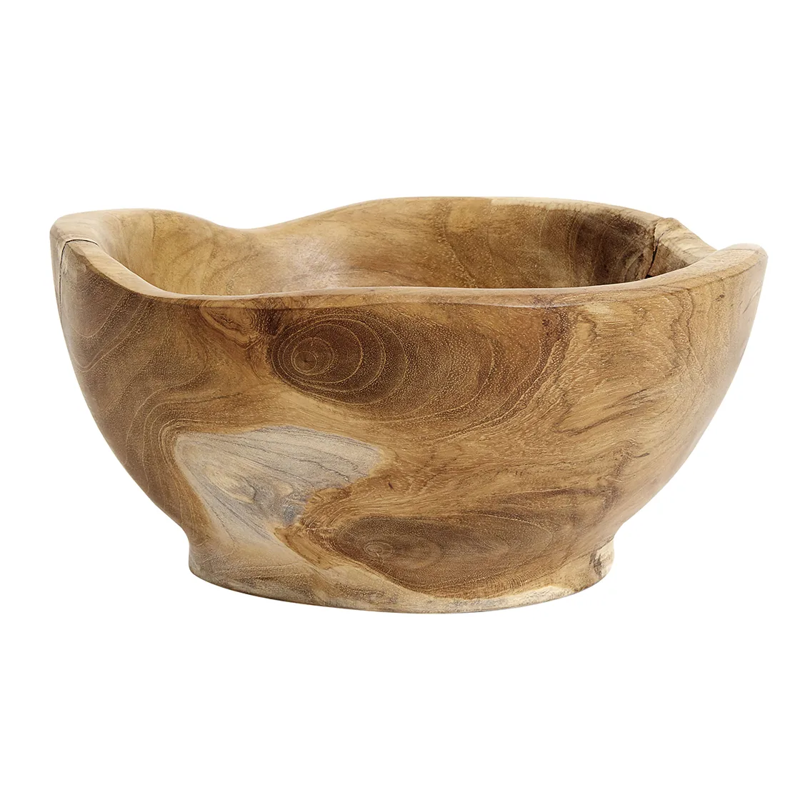 Muubs - Skål Salat 20 - Natur Recycled Teak - Ø20xH10 cm