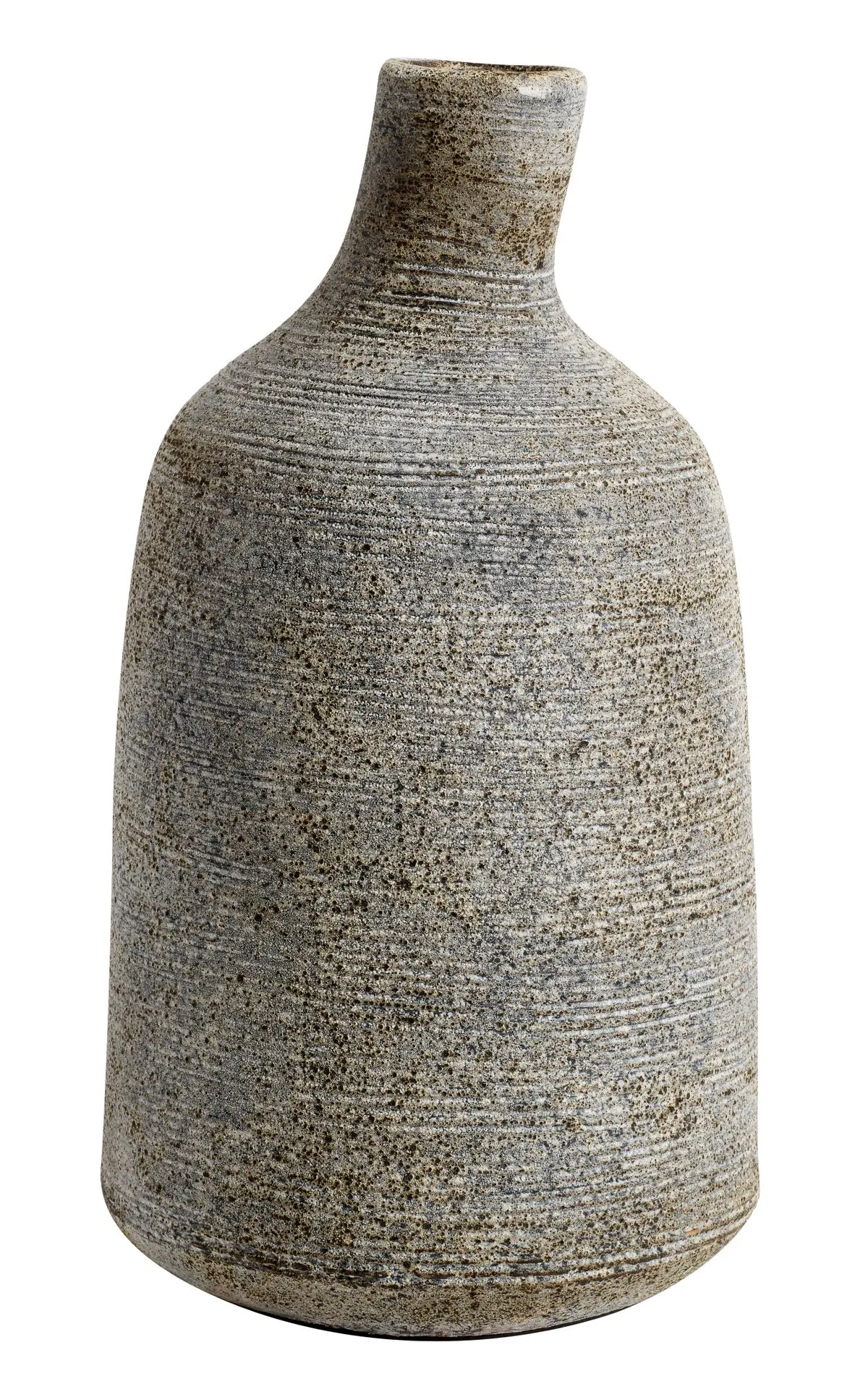 Muubs - Stain Vase L - Grå/Brun, Luna Krukke 80 - Sort