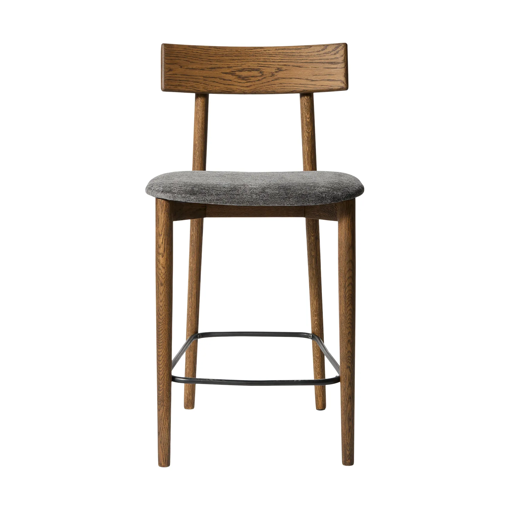 MUUBS Tabouret de bar Tetra Tissu couleur granite-chêne foncé huilé